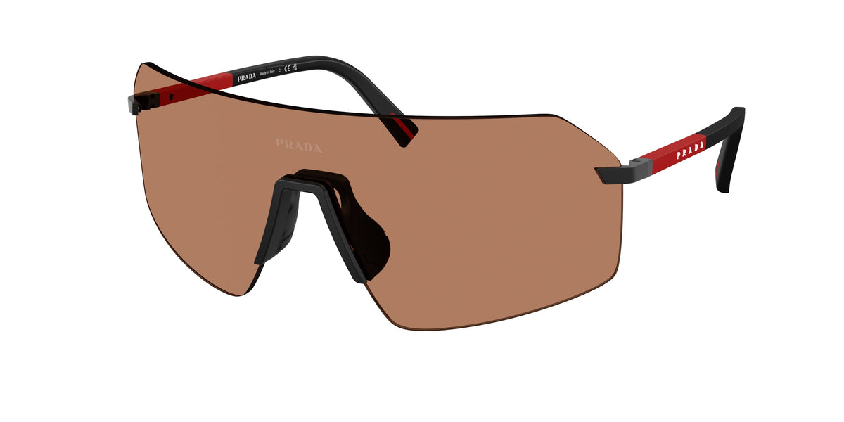 Prada Linea Rossa PSB50S Irregular Sunglasses for Men — Free Shipping - 0-130-136 / 1BO20D-Black