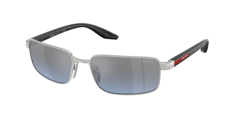 Prada Linea Rossa PSB54S Rectangle Sunglasses  1BC11A-Silver 59-145-17 - Color Map Silver