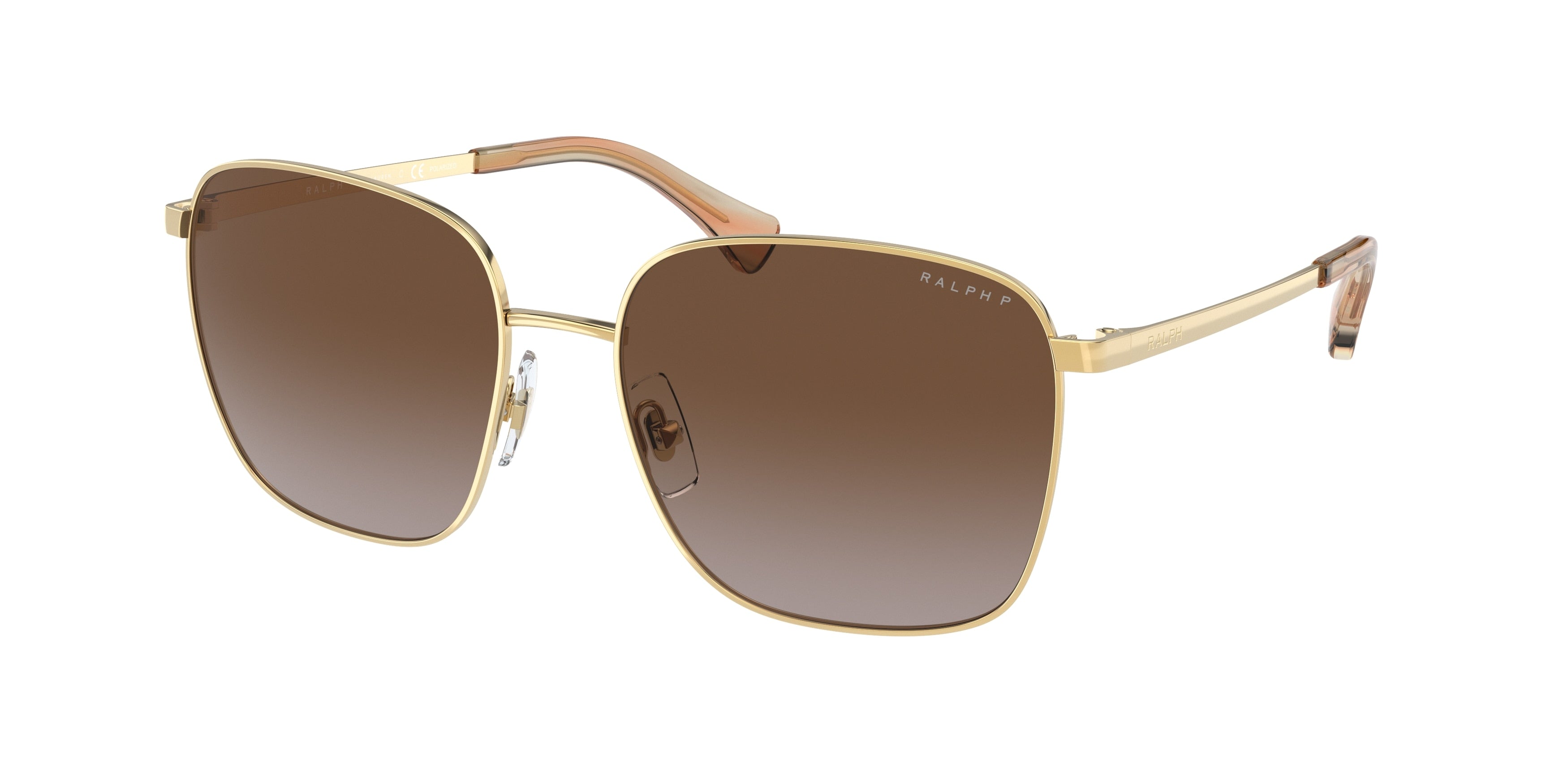 Ralph RA4136 Square Sunglasses  9004T5-Shiny Gold 57-145-17 - Color Map Gold