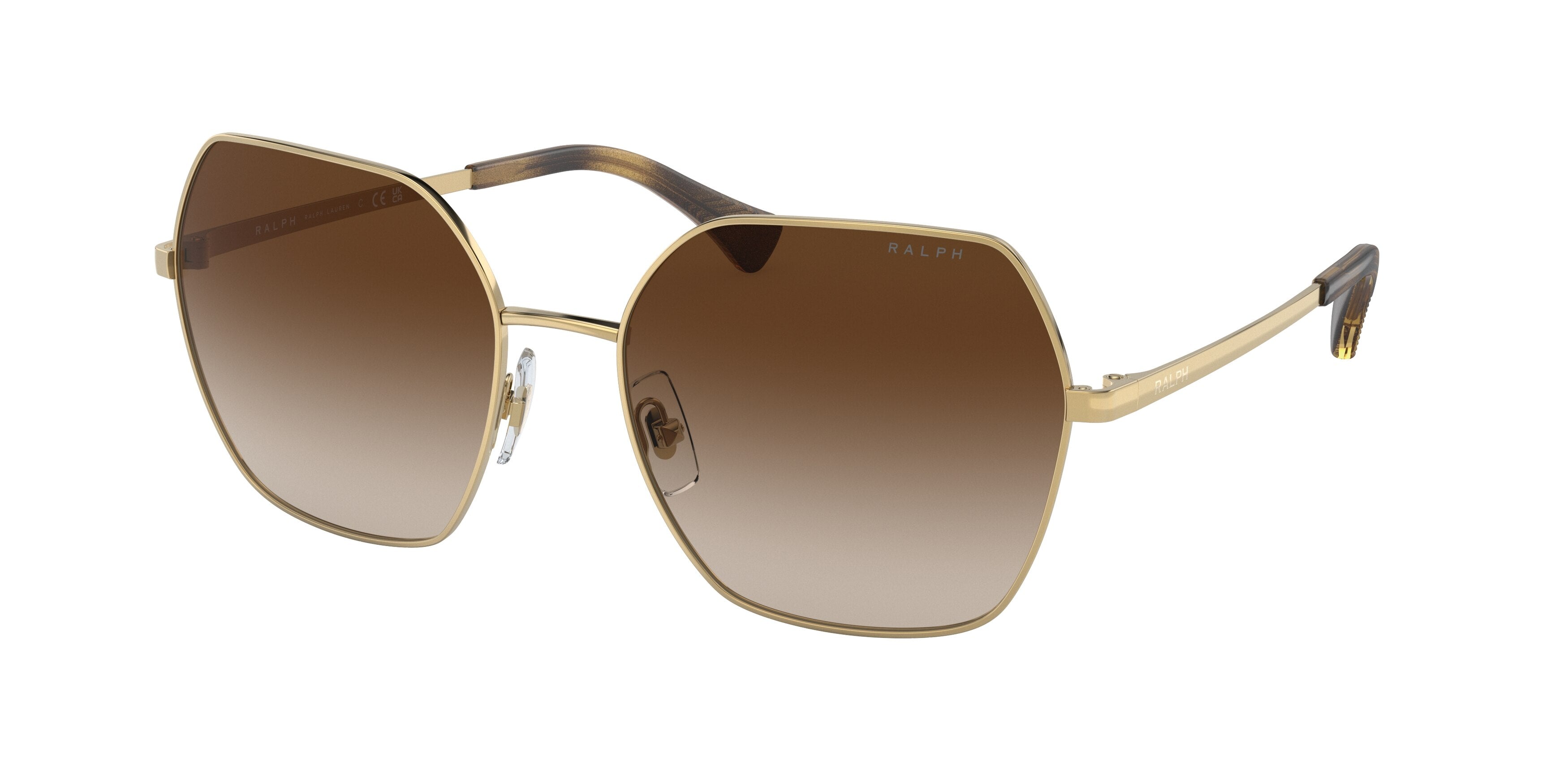 Ralph RA4138 Square Sunglasses  900413-Shiny Gold 58-145-18 - Color Map Gold