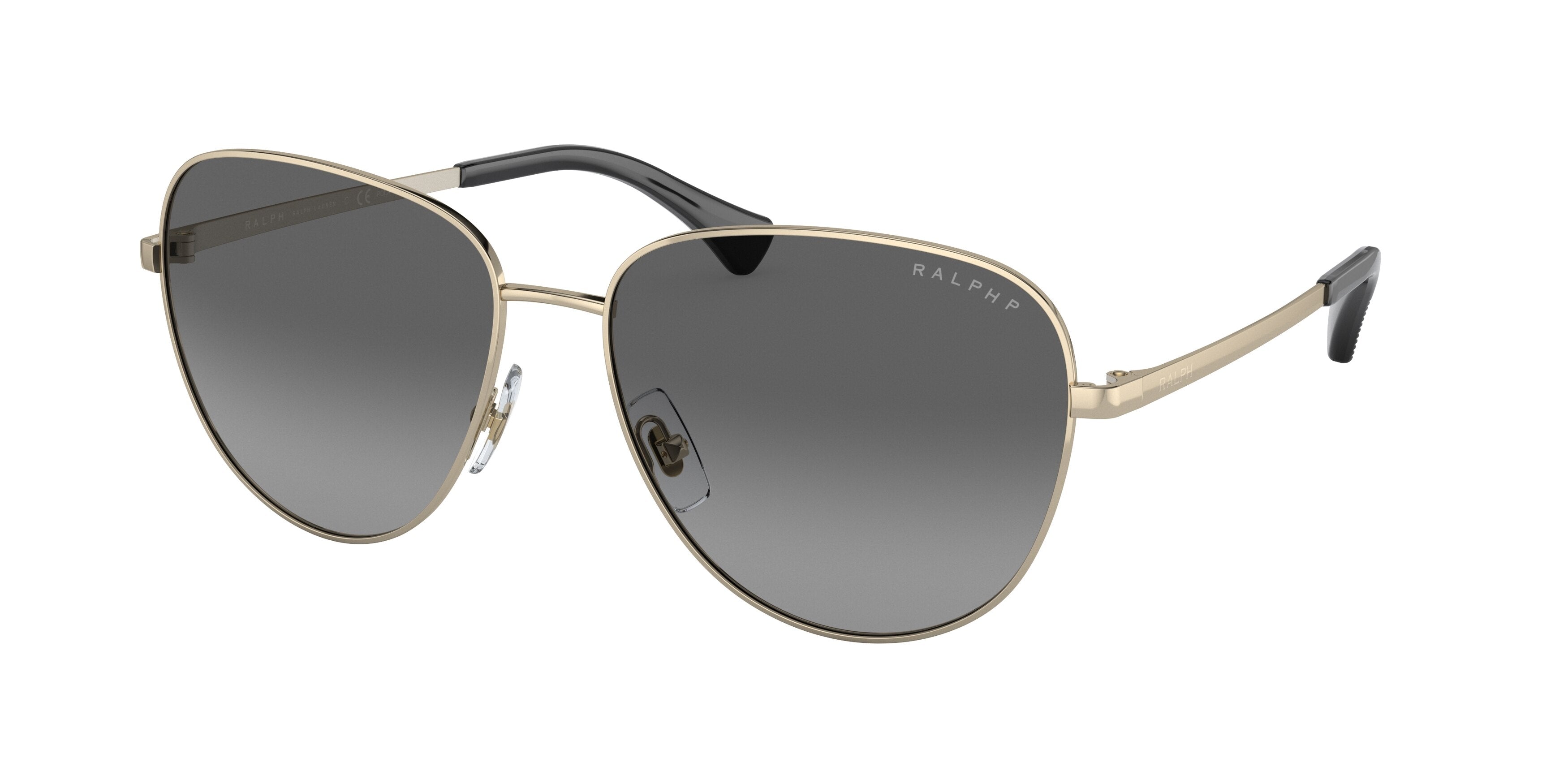 Ralph RA4139 Pilot Sunglasses  9116T3-Shiny Pale Gold 60-145-16 - Color Map Gold