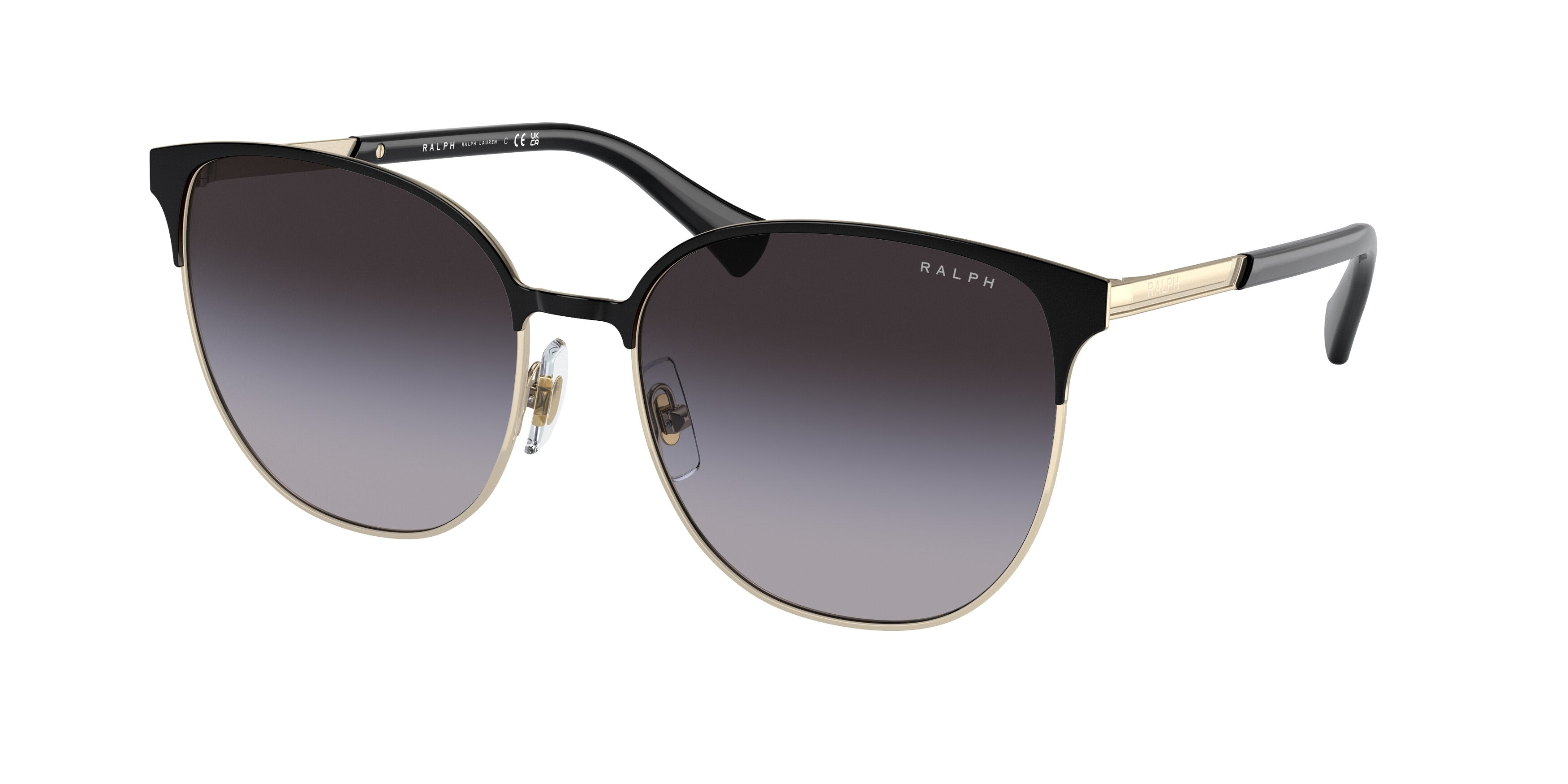 Ralph RA4140 Round Sunglasses  91168G-Shiny Pale Gold 57-145-17 - Color Map Gold