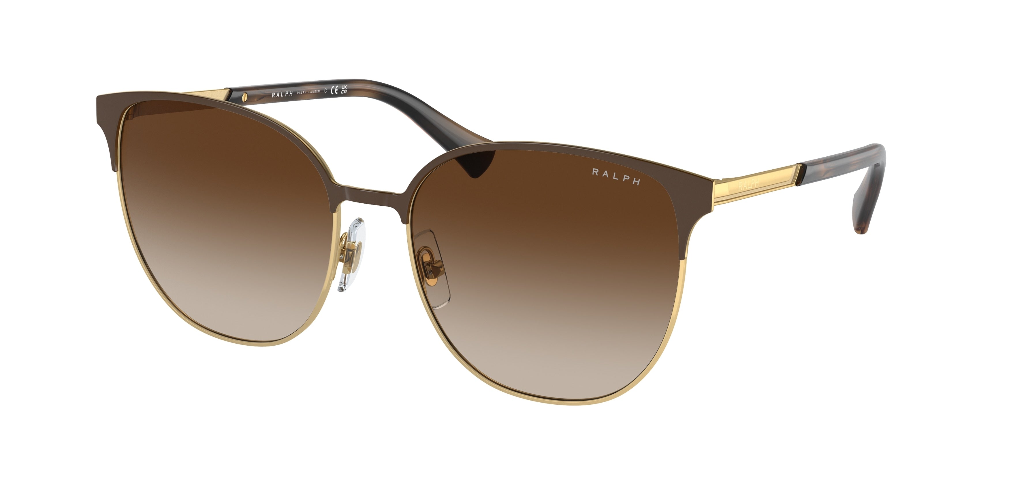 Ralph RA4140 Round Sunglasses  941113-Shiny Gold 57-145-17 - Color Map Gold