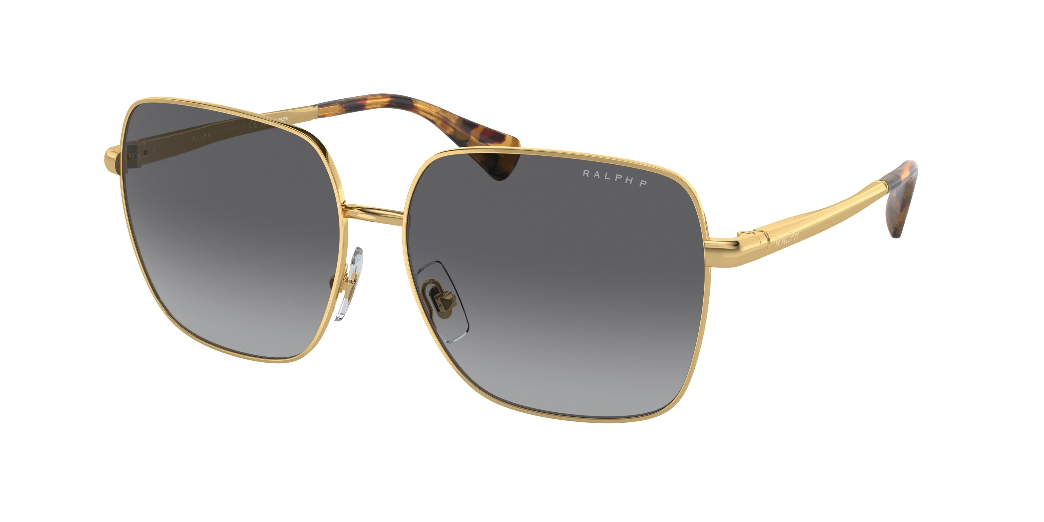 Ralph RA4142 Square Sunglasses  9004T5-Shiny Gold 59-145-15 - Color Map Gold