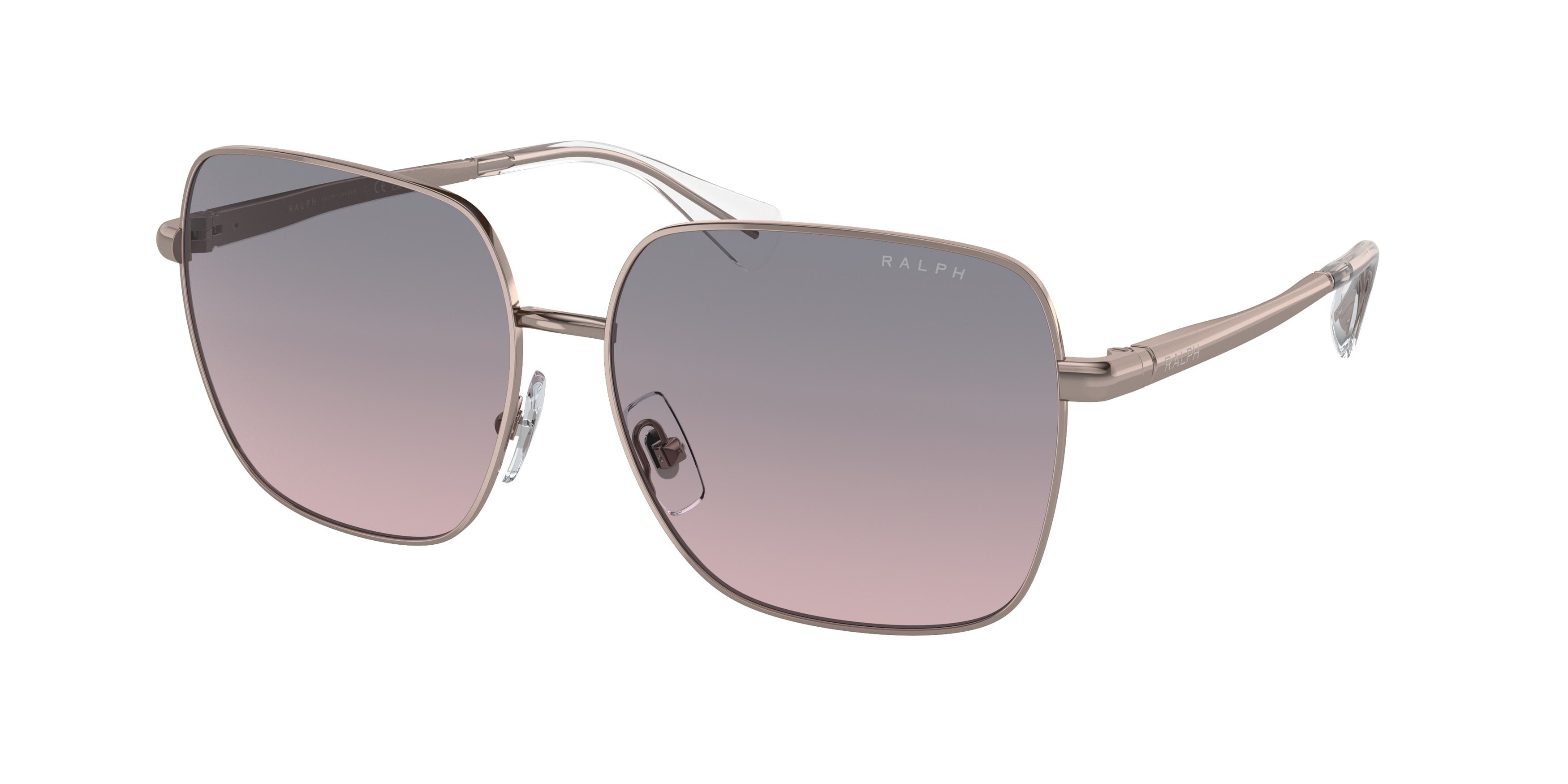 Ralph RA4142 Square Sunglasses  942768-Shiny Rose Gold 59-145-15 - Color Map Gold