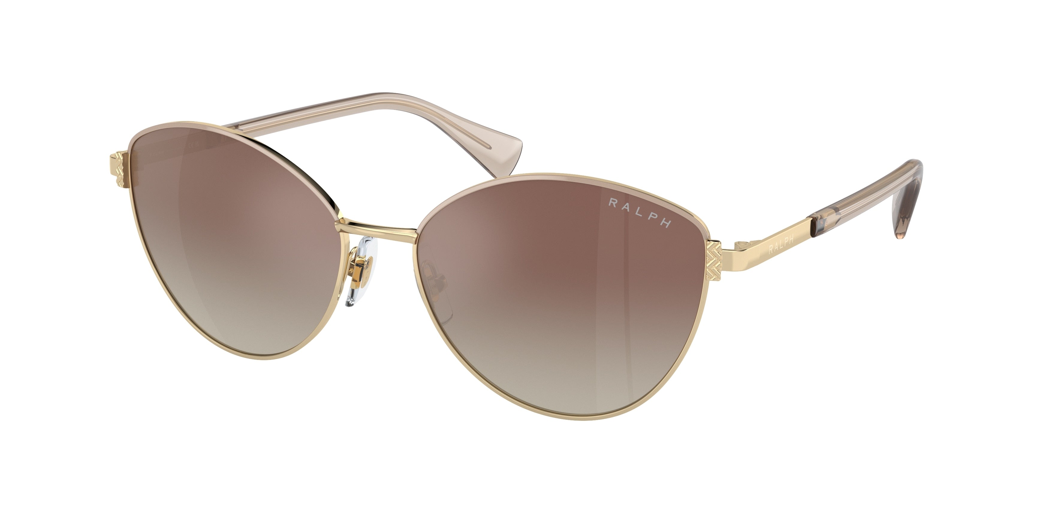 Ralph RA4145 Cat Eye Sunglasses  9116B8-Shiny Pale Gold 57-145-16 - Color Map Gold