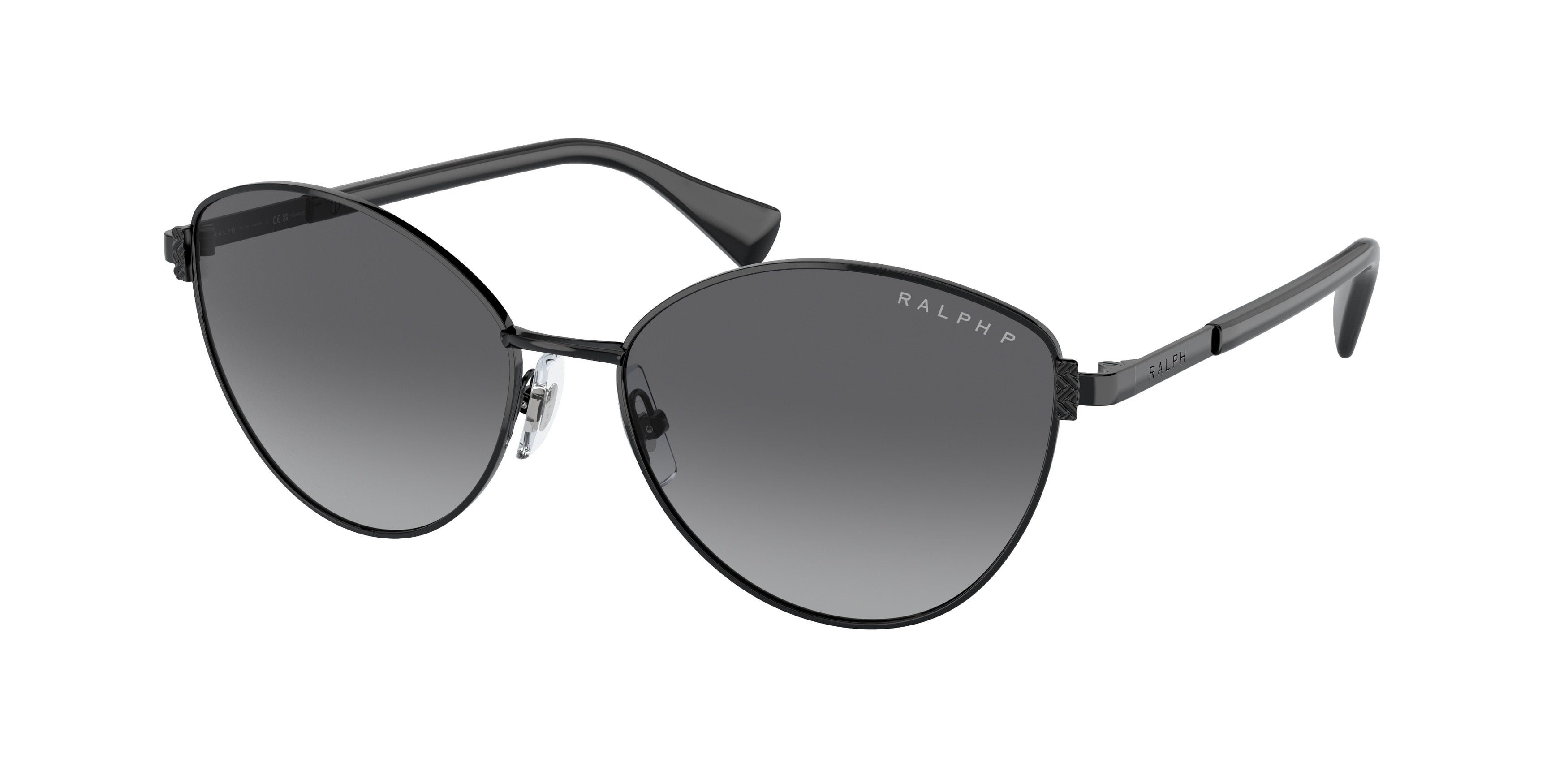 Ralph RA4145 Cat Eye Sunglasses  9230T3-Shiny Black 57-145-16 - Color Map Black