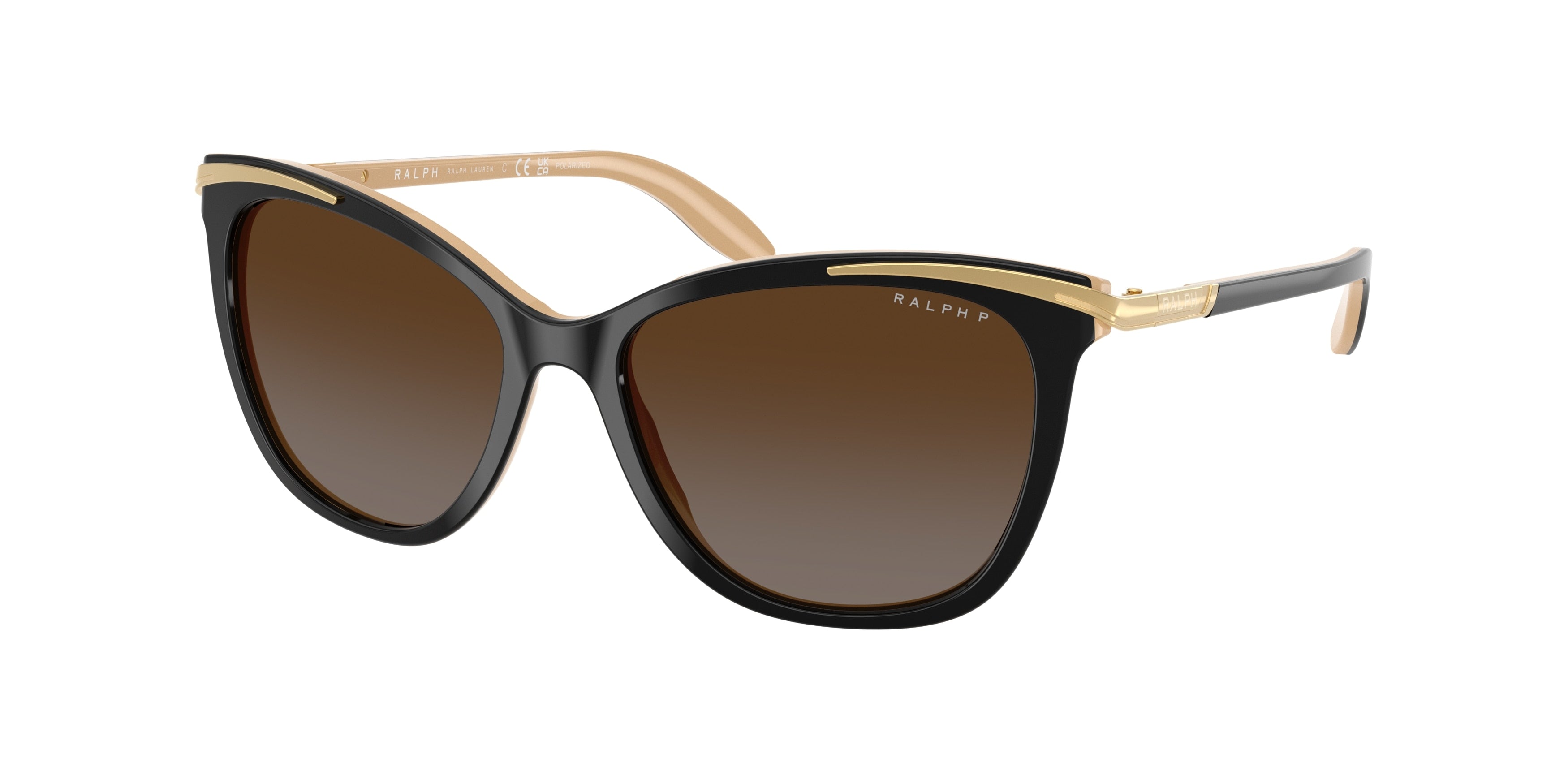Ralph RA5203 Cat Eye Sunglasses  1090T5-Black 54-135-16 - Color Map Black