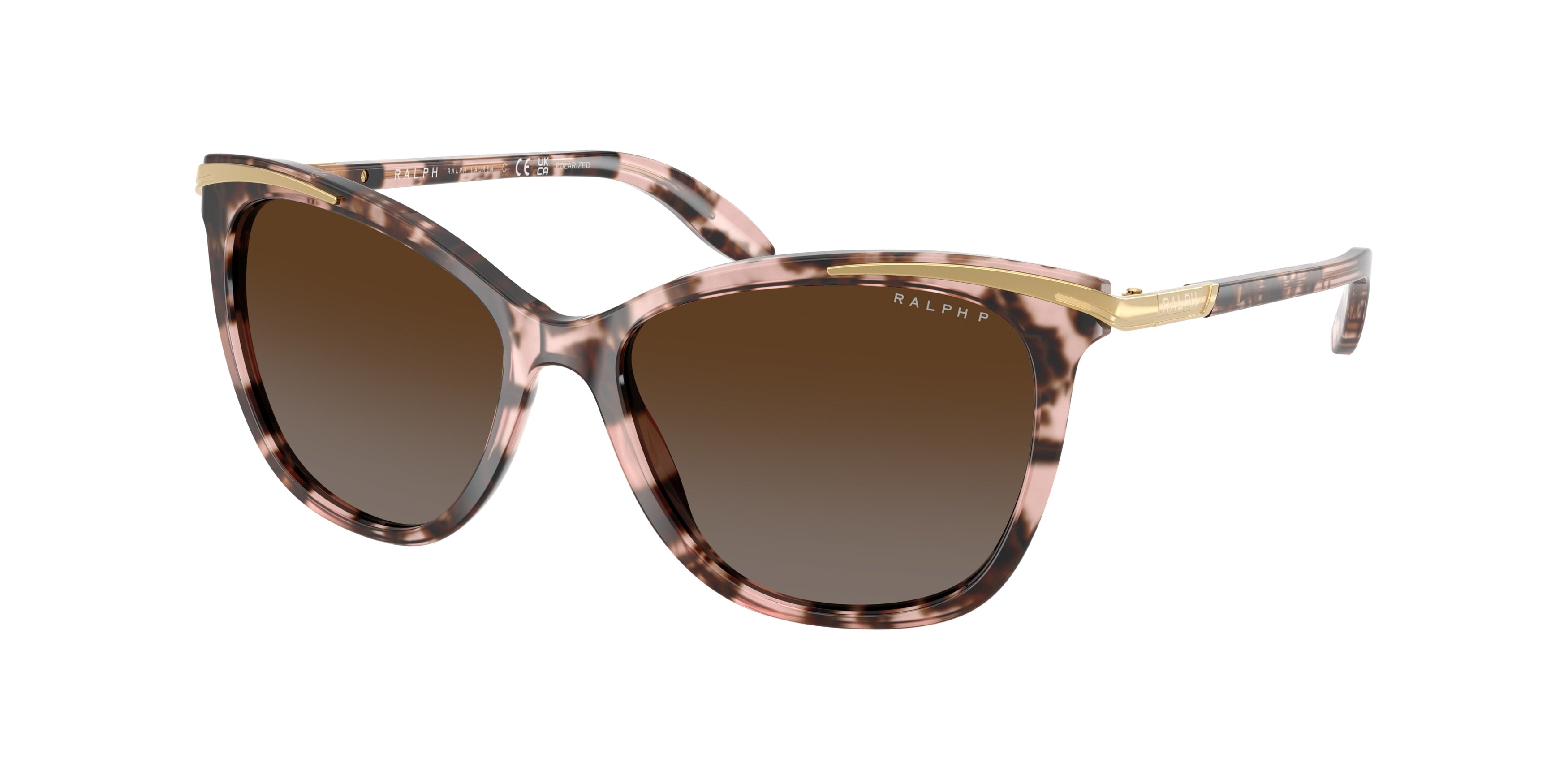 Ralph RA5203 Cat Eye Sunglasses  1463T5-Shiny Pink Tortoise & Gold 54-135-16 - Color Map Pink