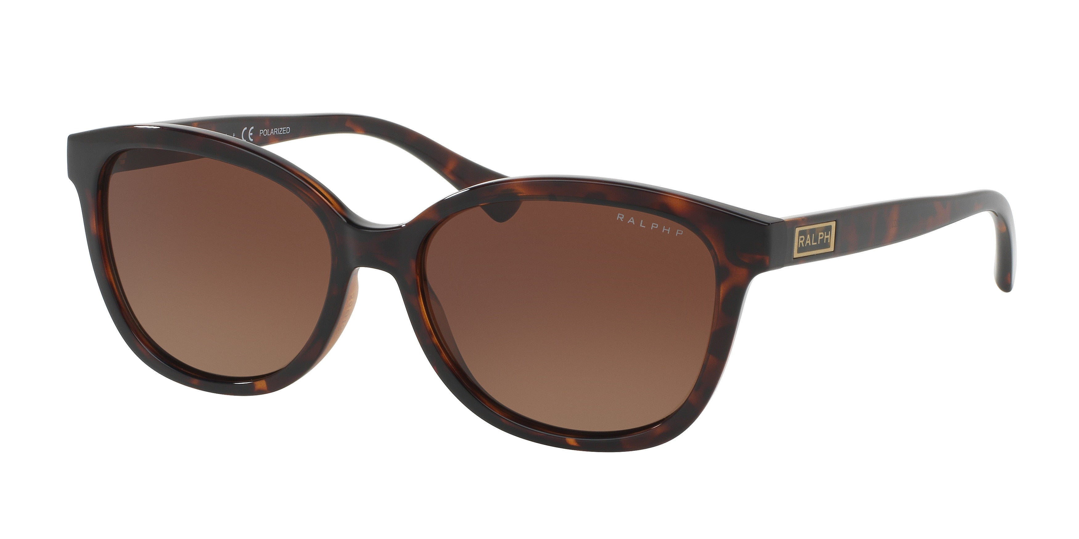 Ralph RA5222 Square Sunglasses  1378T5-Shiny Dark Havana 56-140-16 - Color Map Brown