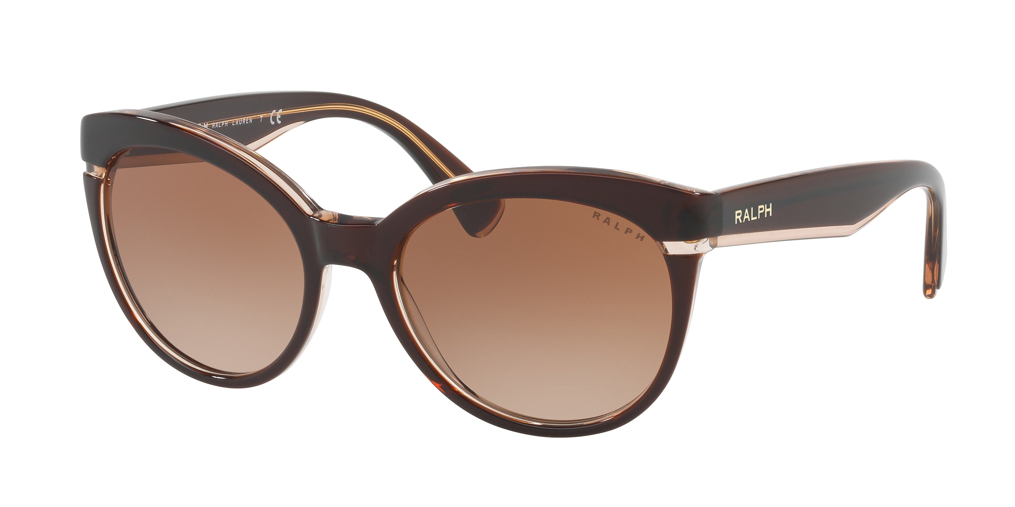 Ralph RA5238 Cat Eye Sunglasses  169713-Brown Beige 55-140-18 - Color Map Brown