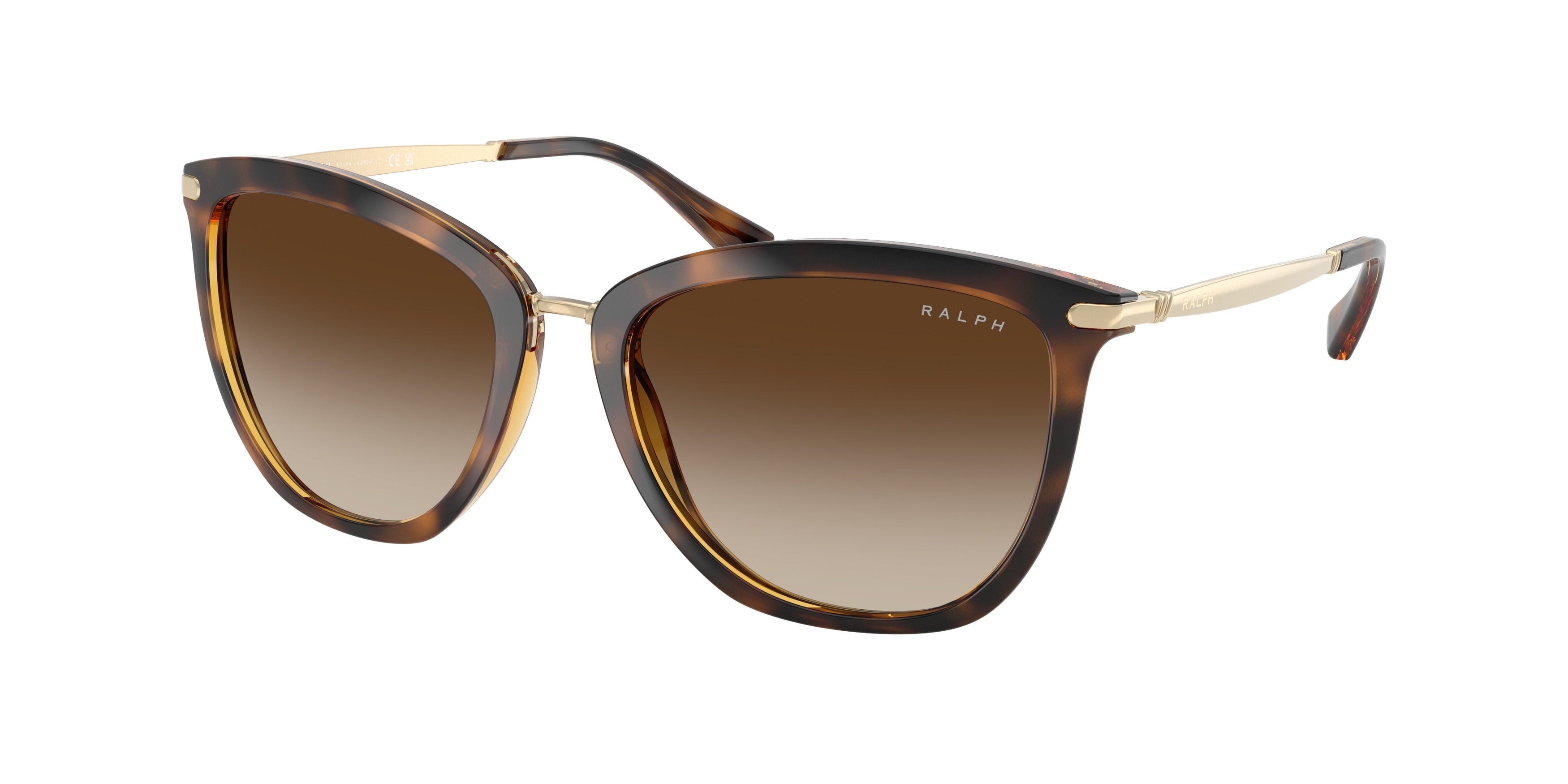 Ralph RA5245 Cat Eye Sunglasses  500313-Shiny Dark Havana 55-140-18 - Color Map Tortoise