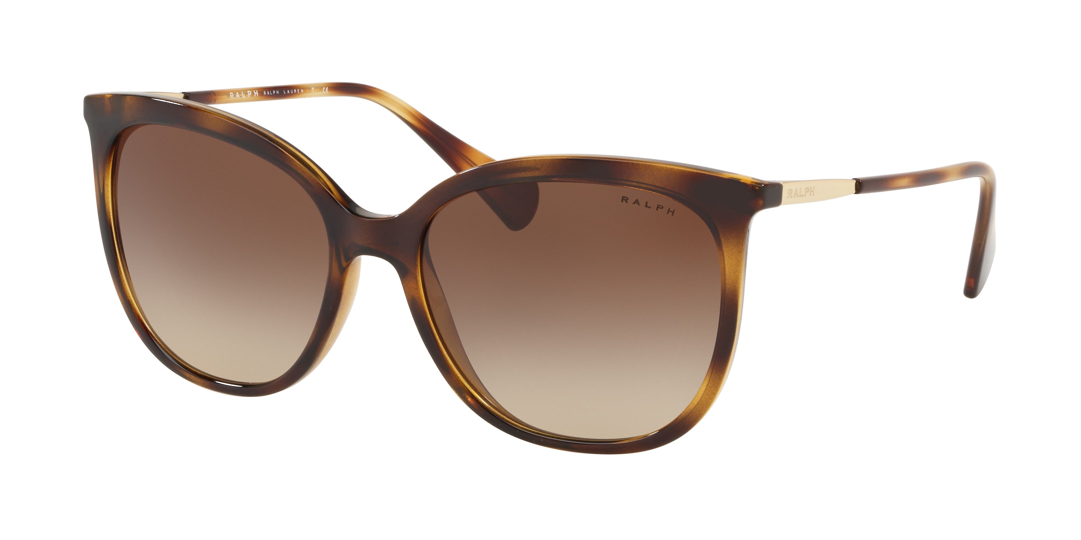 Ralph RA5248 Butterfly Sunglasses  500313-Shiny Dark Havana 56-140-17 - Color Map Tortoise