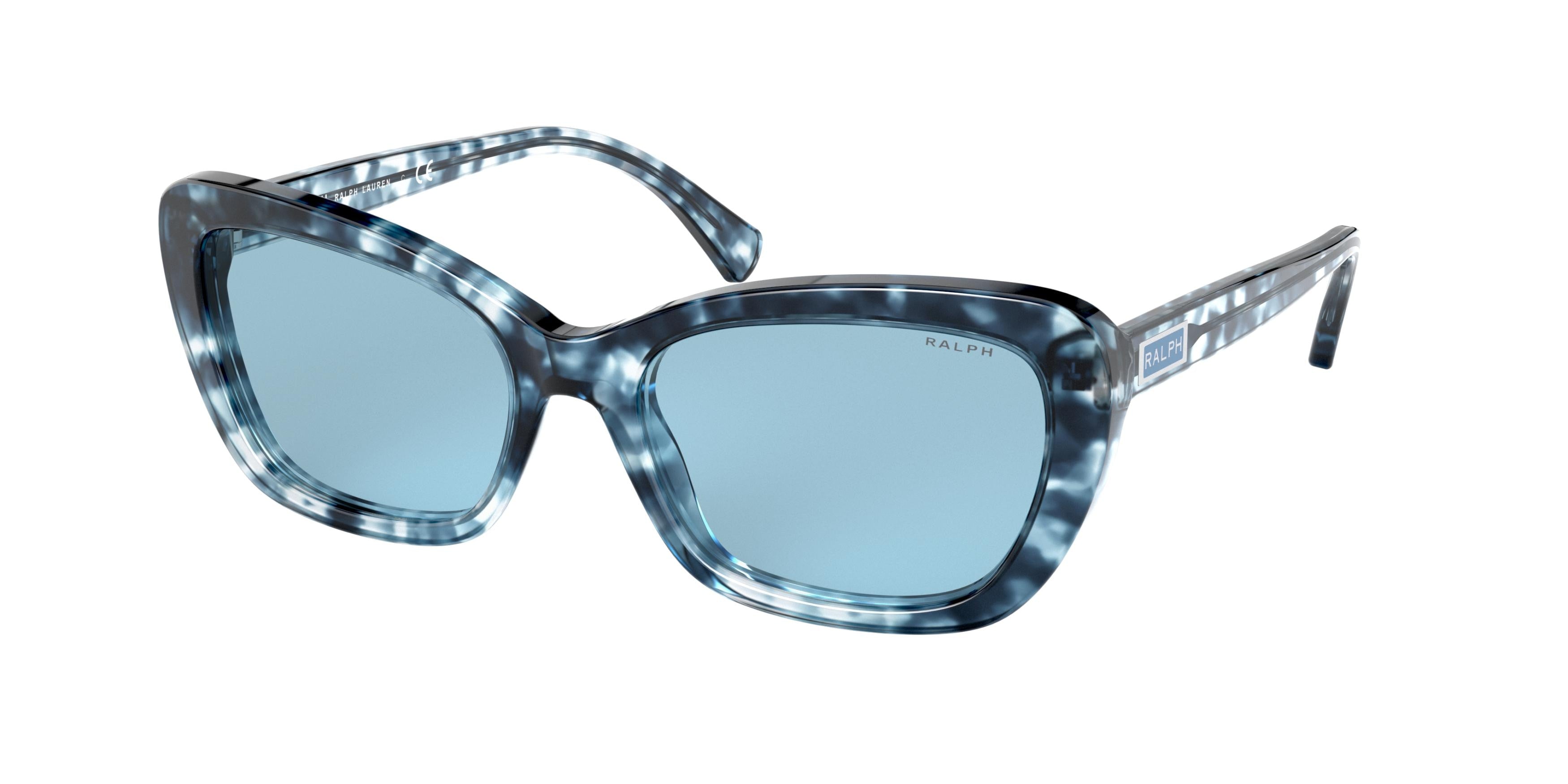Ralph RA5264 Butterfly Sunglasses  5844E3-Blue Havana 55-140-18 - Color Map Blue