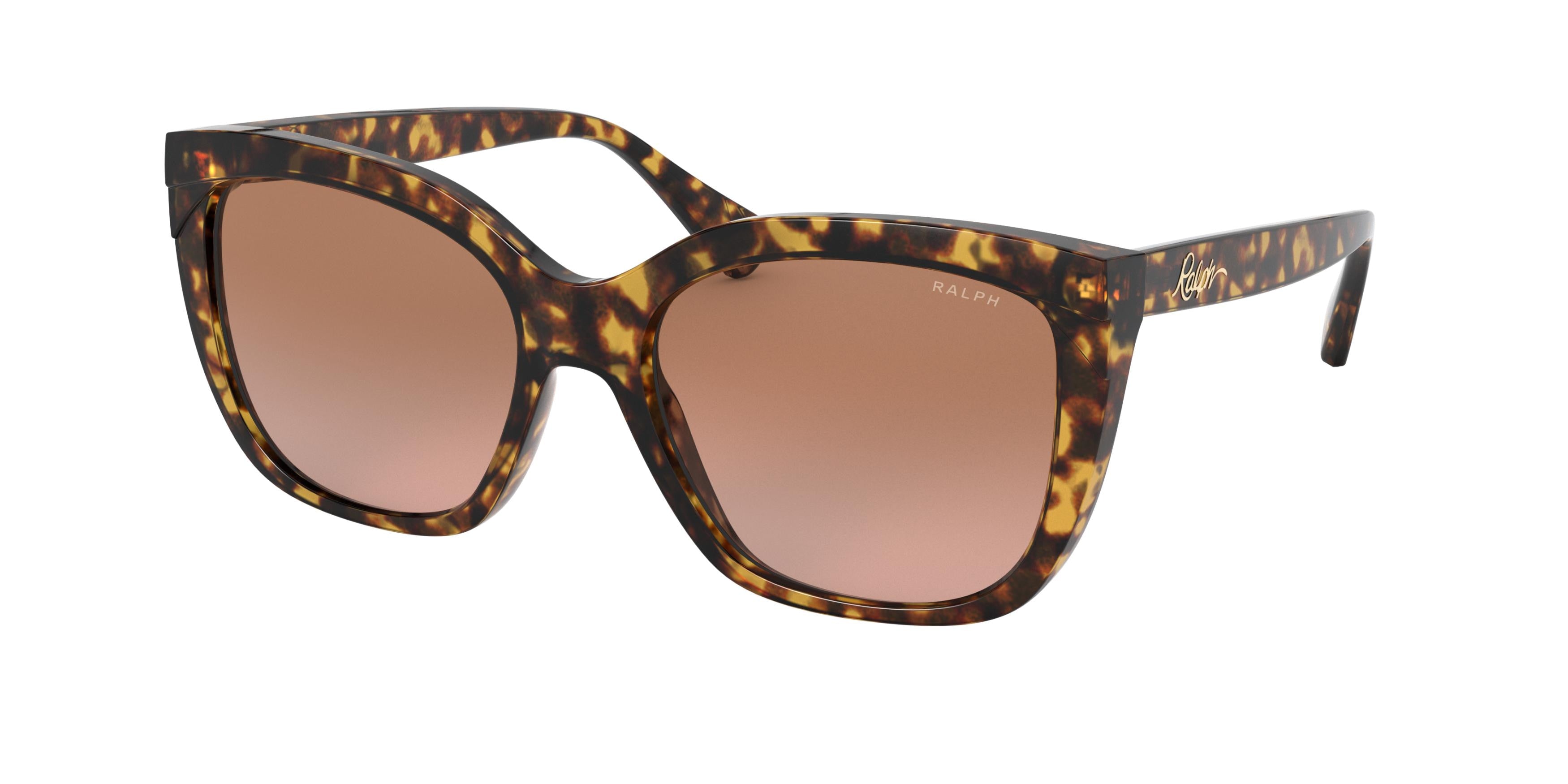 Ralph RA5265 Butterfly Sunglasses  583613-Shiny Sponged Havana 55-140-18 - Color Map Tortoise