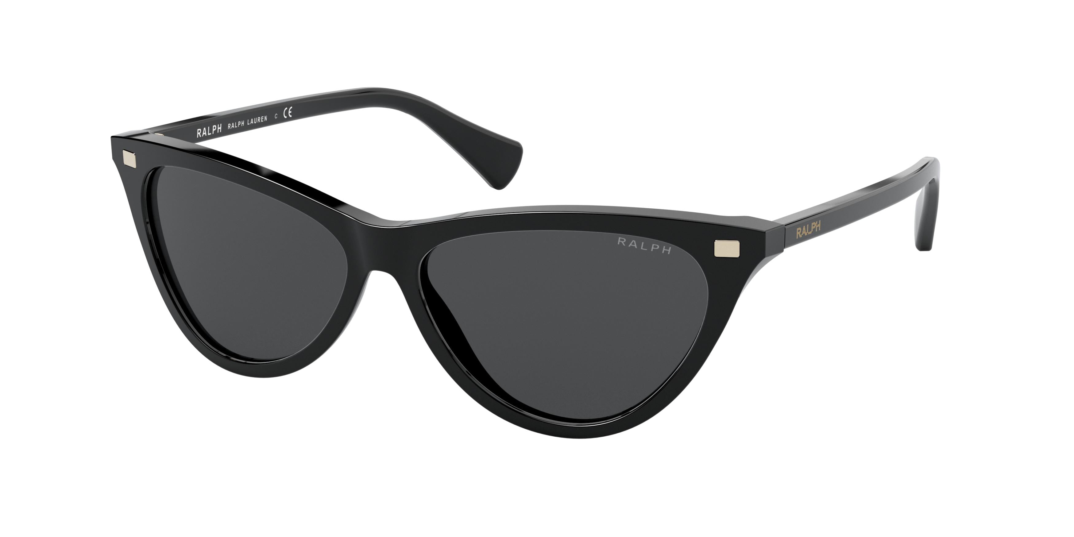Ralph RA5271 Cat Eye Sunglasses  500187-Shiny Black 56-140-14 - Color Map Black