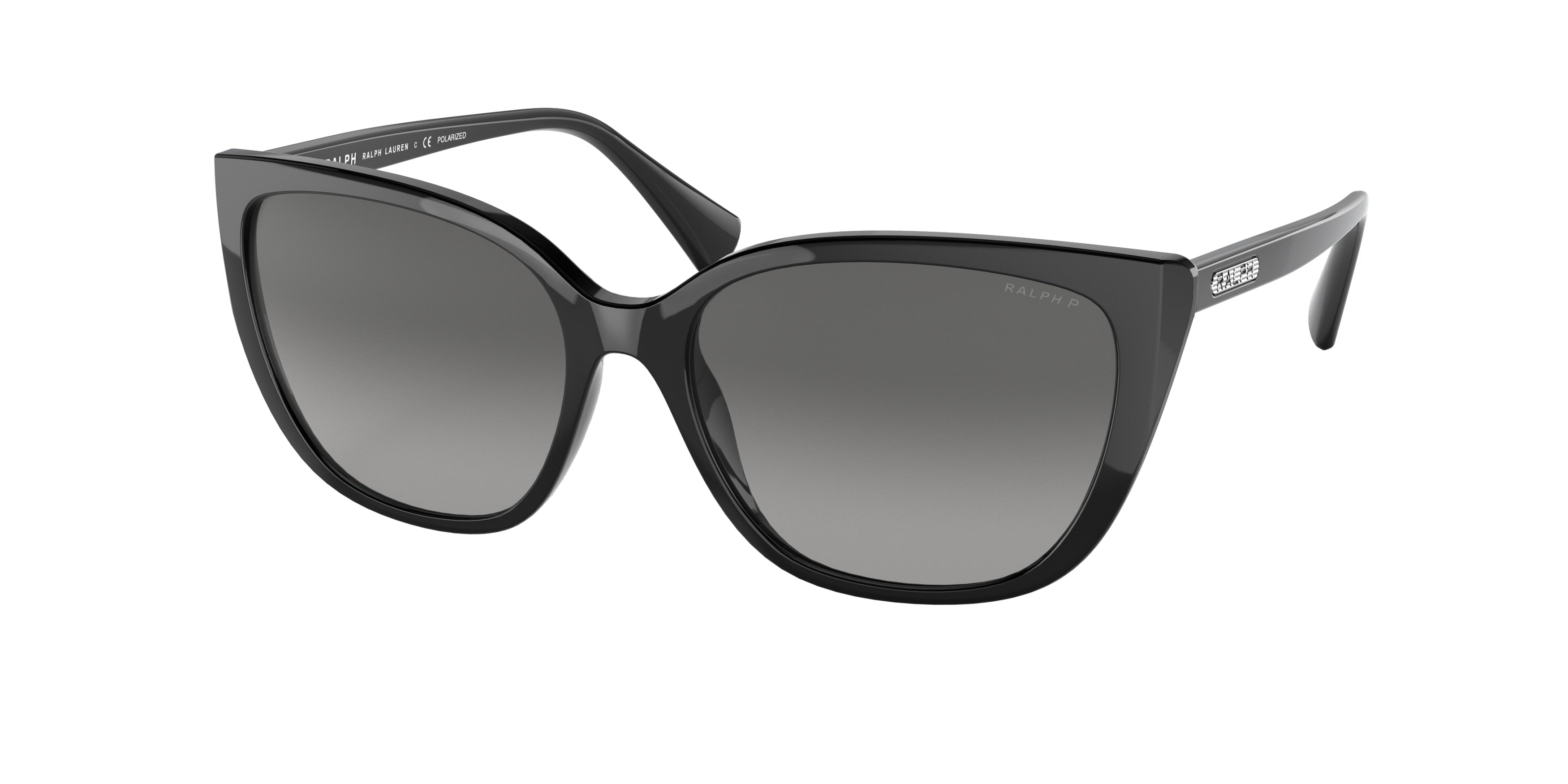 Ralph RA5274 Butterfly Sunglasses  5001T3-Shiny Black 56-140-16 - Color Map Black