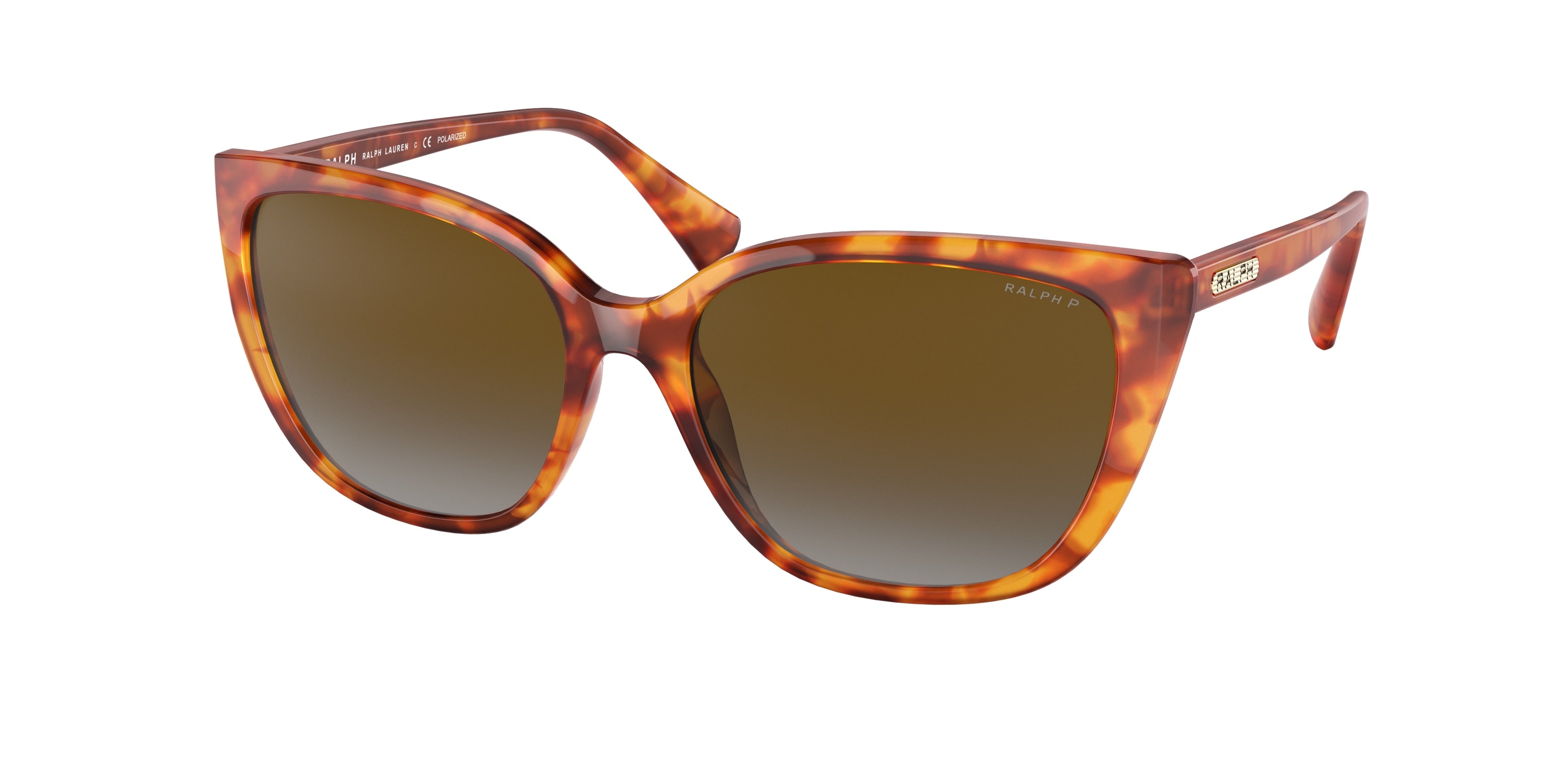 Ralph RA5274 Butterfly Sunglasses  5911T5-Shiny Sponged Havana Honey 56-140-16 - Color Map Beige
