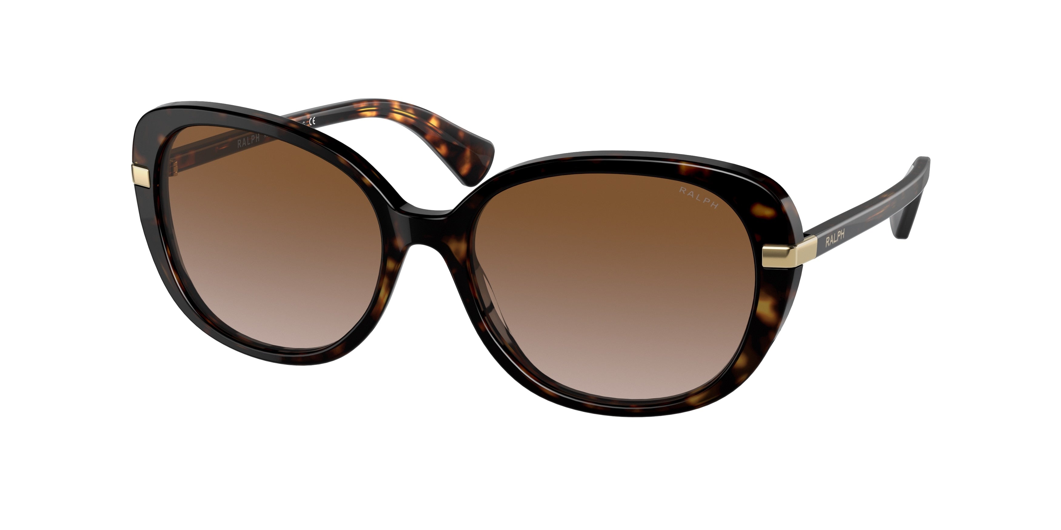Ralph RA5277 Butterfly Sunglasses  500313-Shiny Dark Havana 56-140-17 - Color Map Tortoise