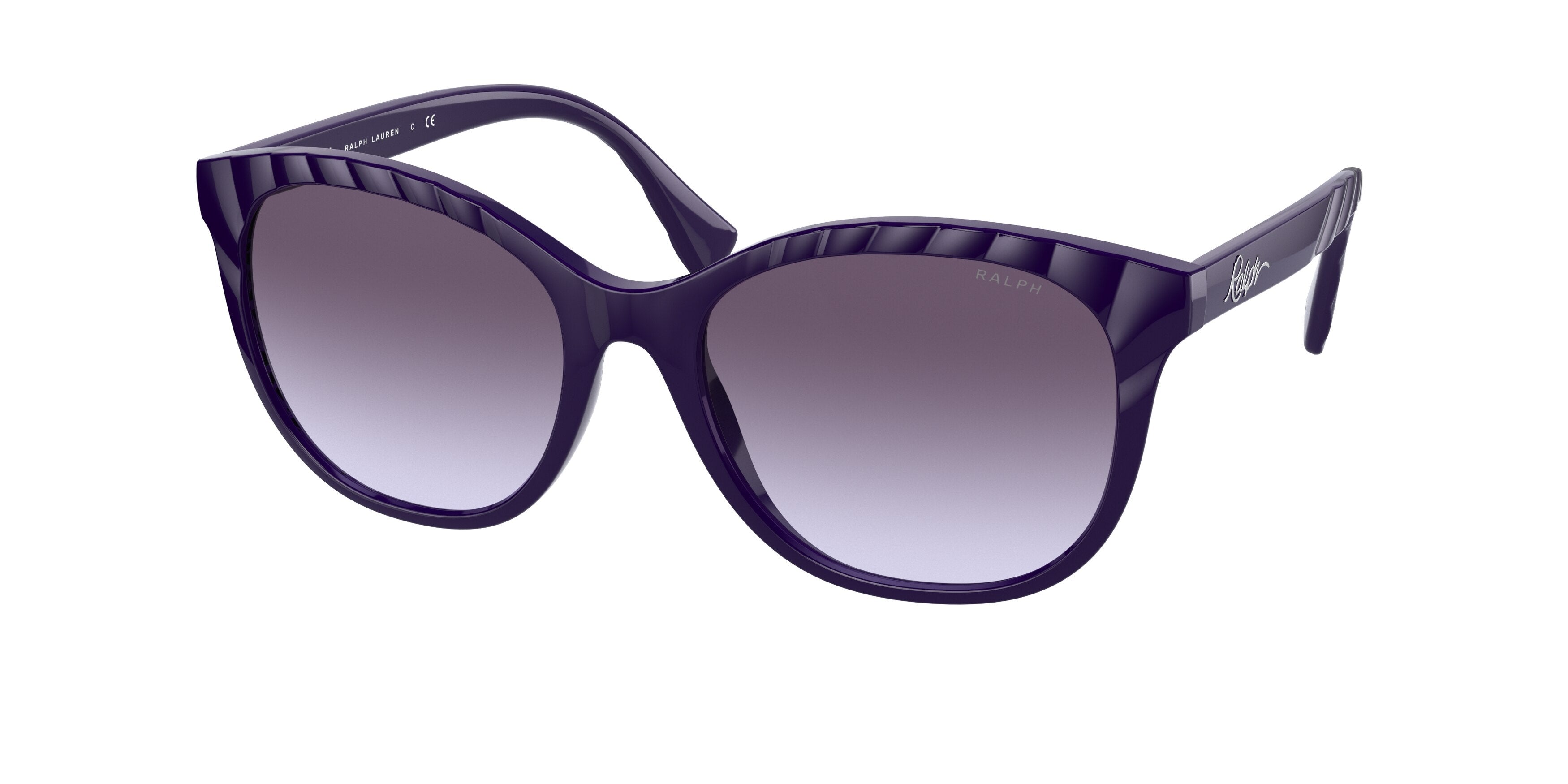 Ralph RA5279 Butterfly Sunglasses  59514Q-Shiny Purple 55-140-18 - Color Map Violet