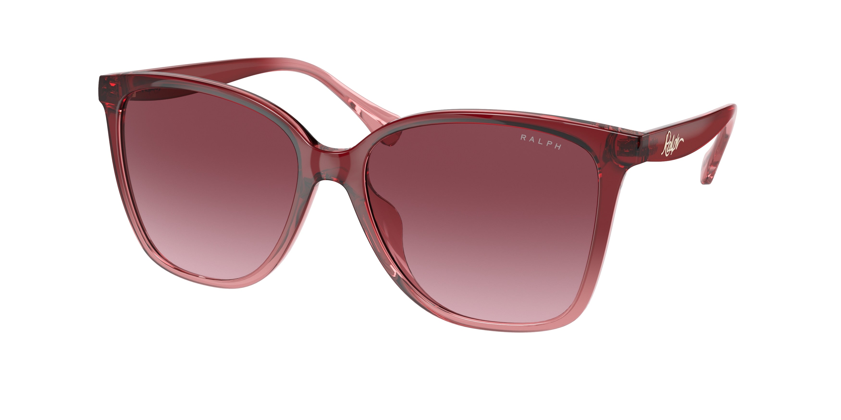 Ralph RA5281U Cat Eye Sunglasses  59798H-Shiny Burgundy 57-140-16 - Color Map Red