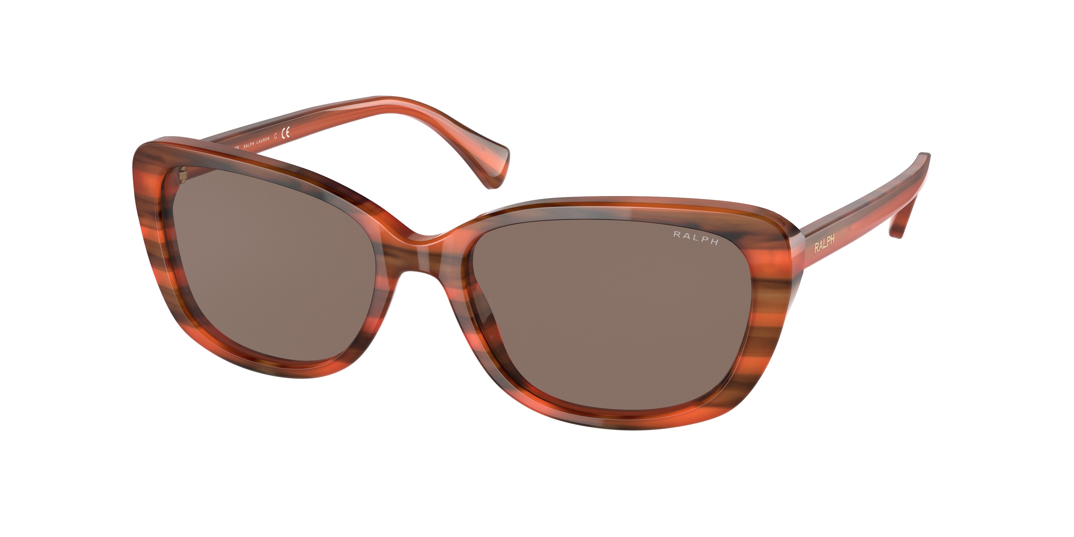 Ralph RA5283 Pillow Sunglasses  59863G-Striped Brown 55-140-17 - Color Map Tortoise