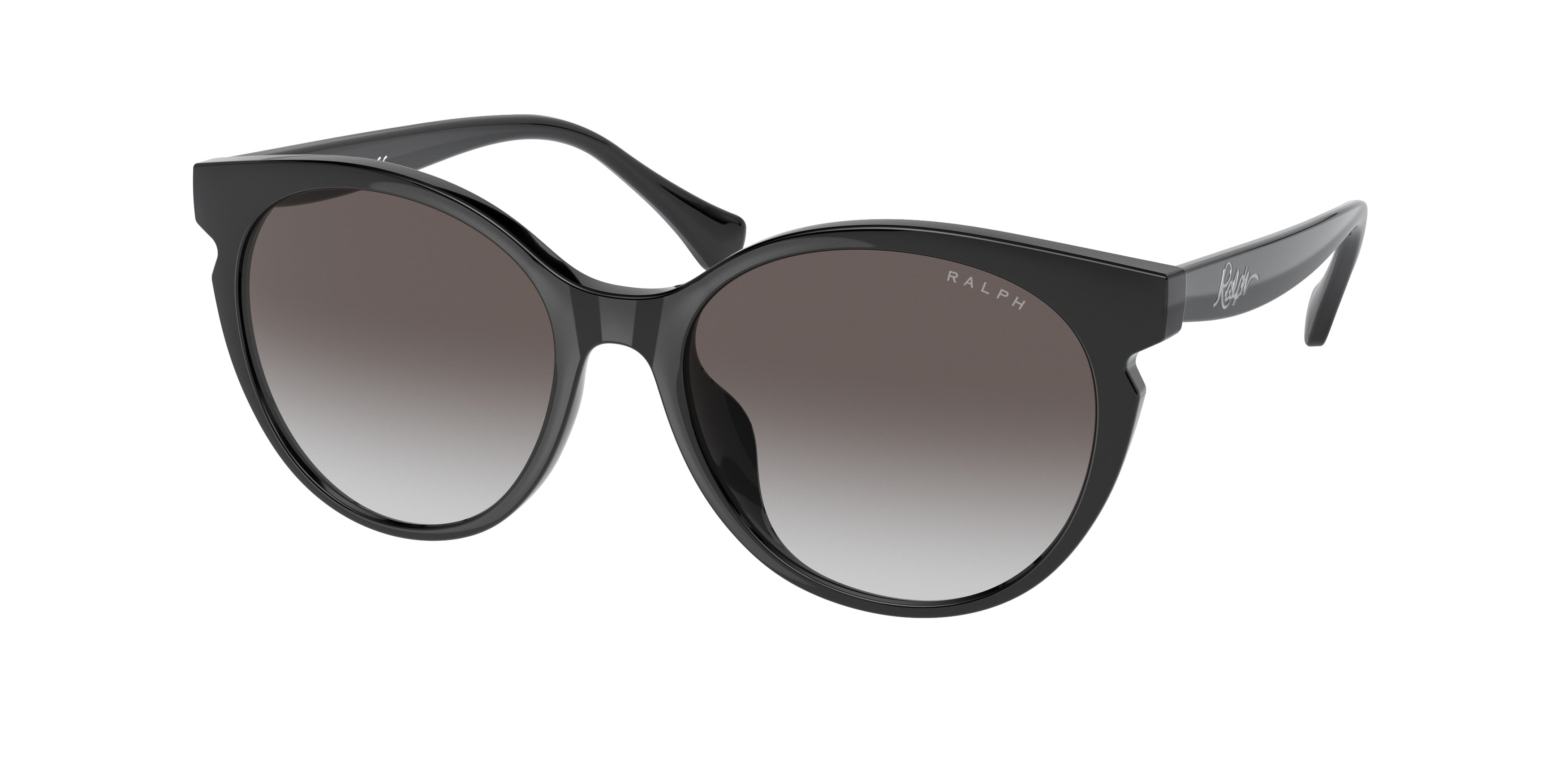 Ralph RA5285U Round Sunglasses  50018G-Shiny Black 54-140-17 - Color Map Black