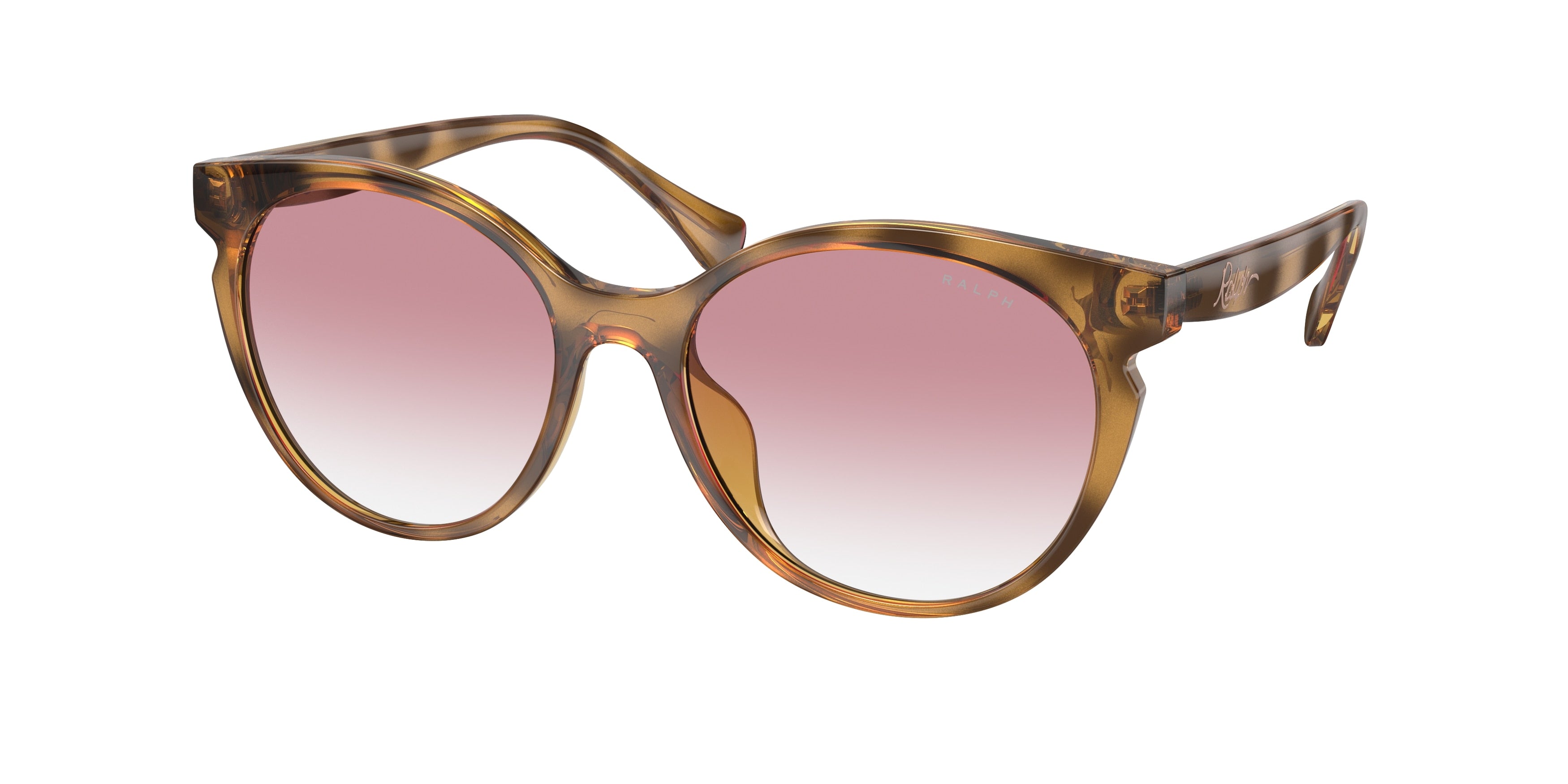 Ralph RA5285U Round Sunglasses  500377-Shiny Dark Havana 54-140-17 - Color Map Tortoise