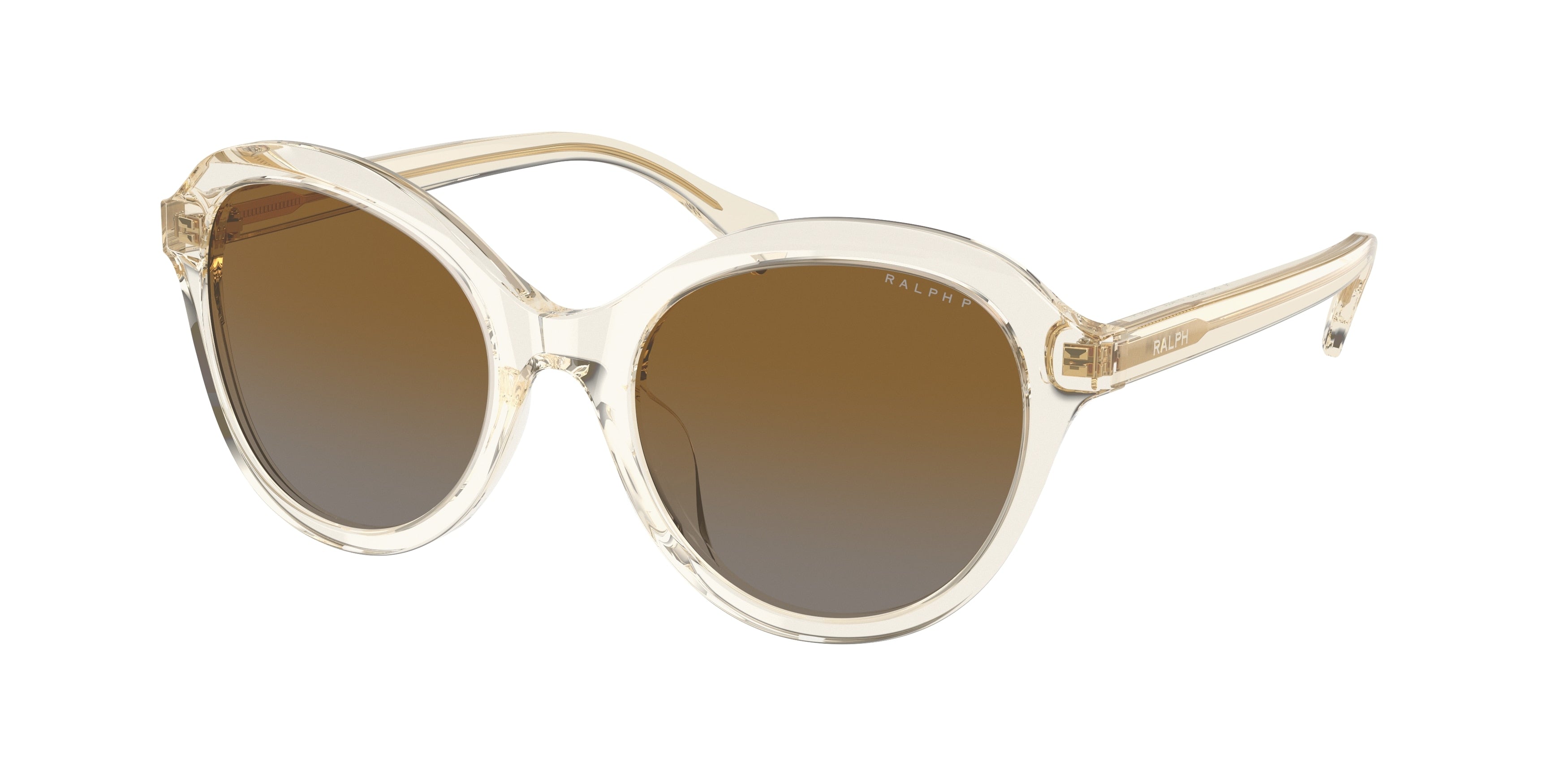 Ralph RA5286U Round Sunglasses  5034T5-Shiny Pinot Grigio 52-145-20 - Color Map Grey