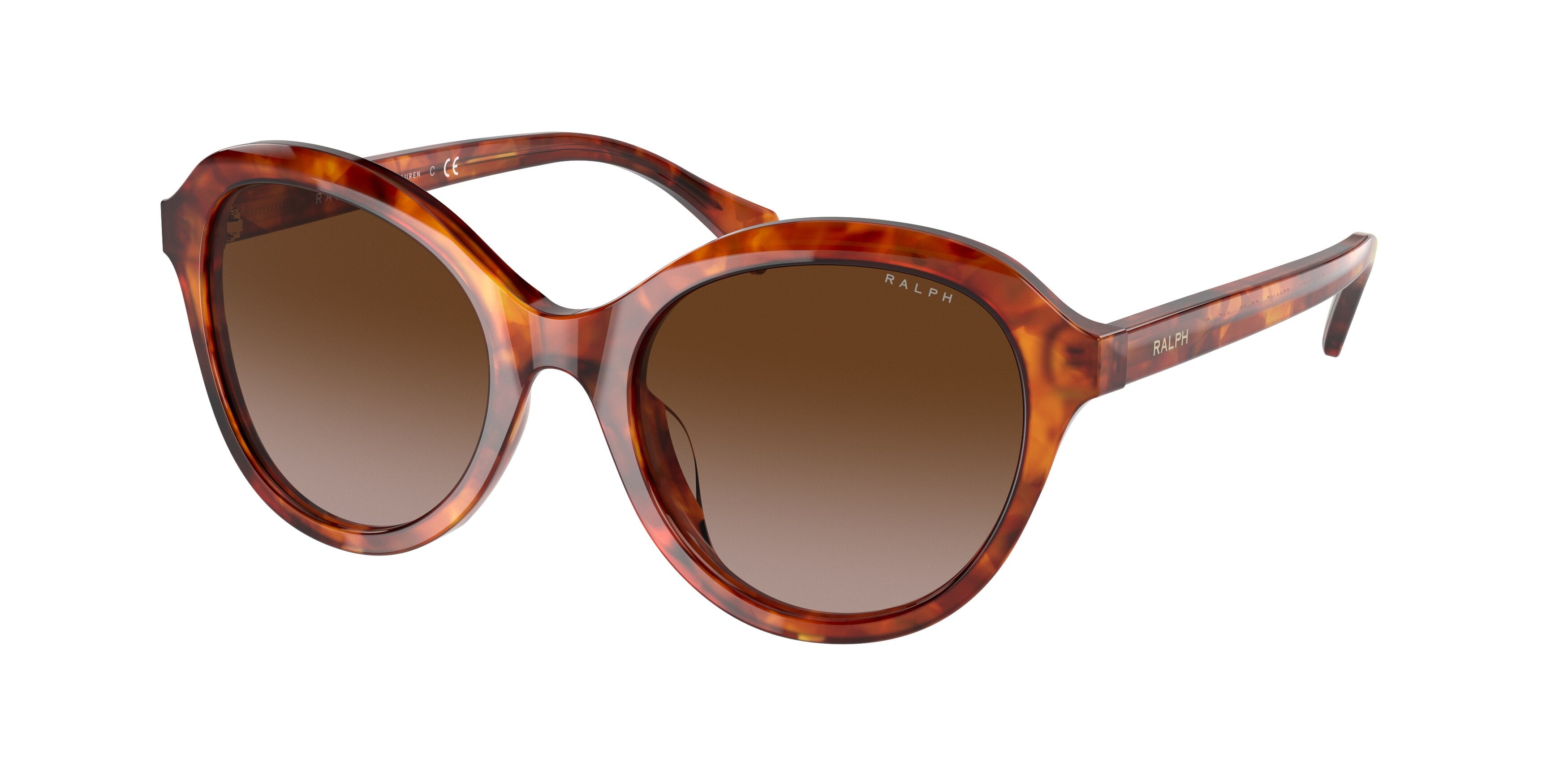 Ralph RA5286U Round Sunglasses  601113-Shiny Orange Havana 52-145-20 - Color Map Orange