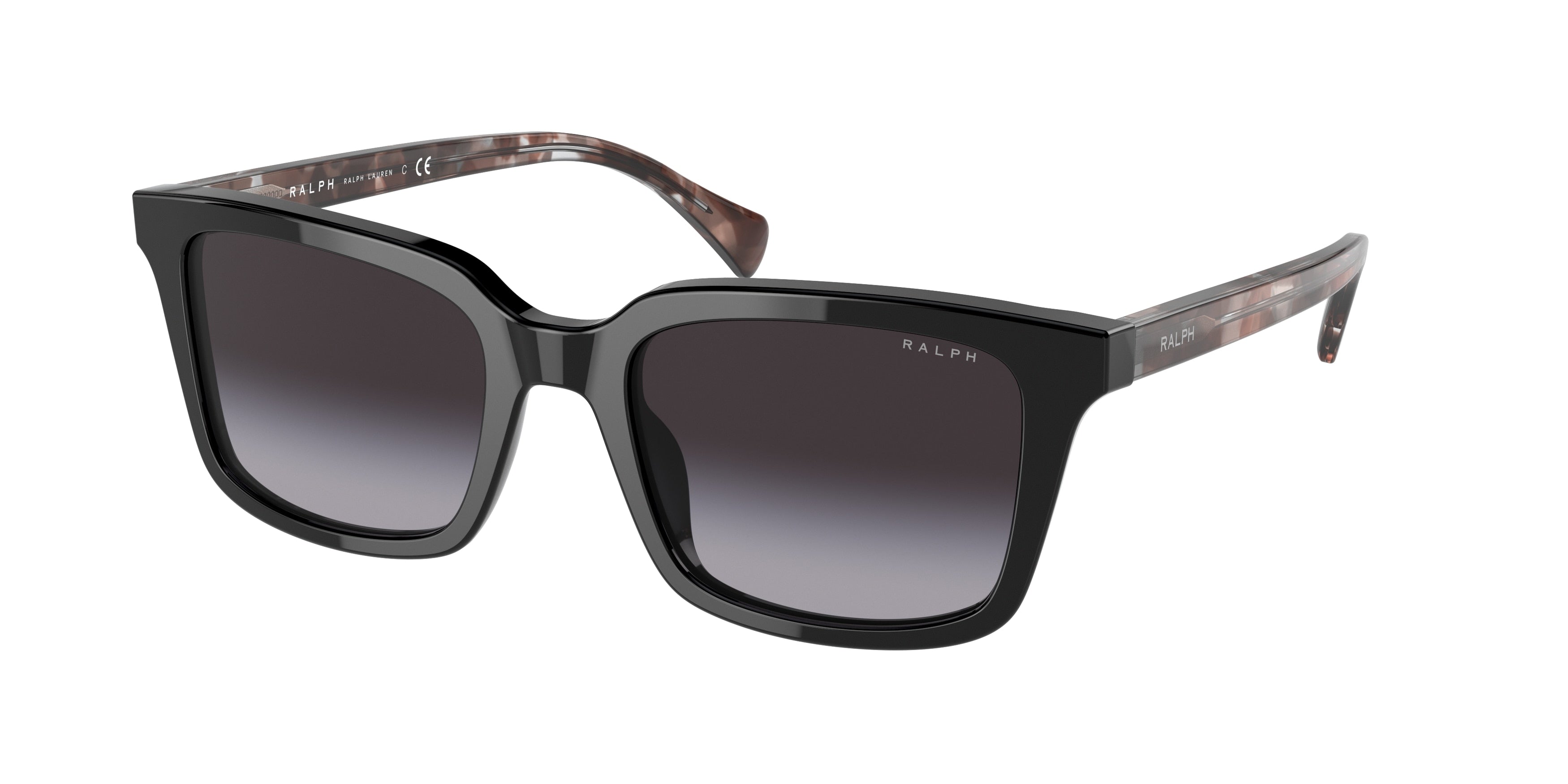 Ralph RA5287 Pillow Sunglasses  60078G-Shiny Black 53-145-20 - Color Map Black