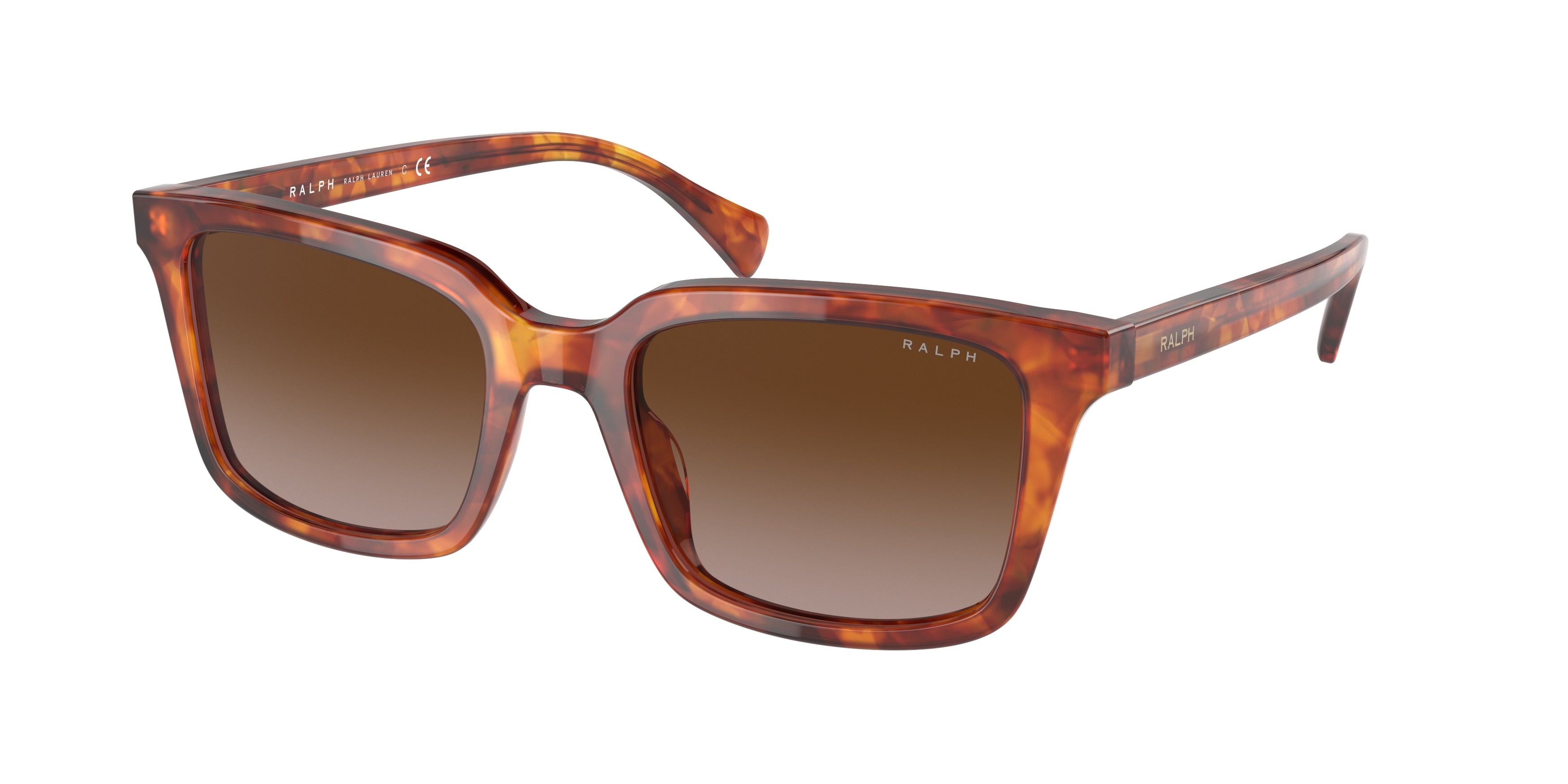 Ralph RA5287 Pillow Sunglasses  601113-Shiny Orange Havana 53-145-20 - Color Map Orange