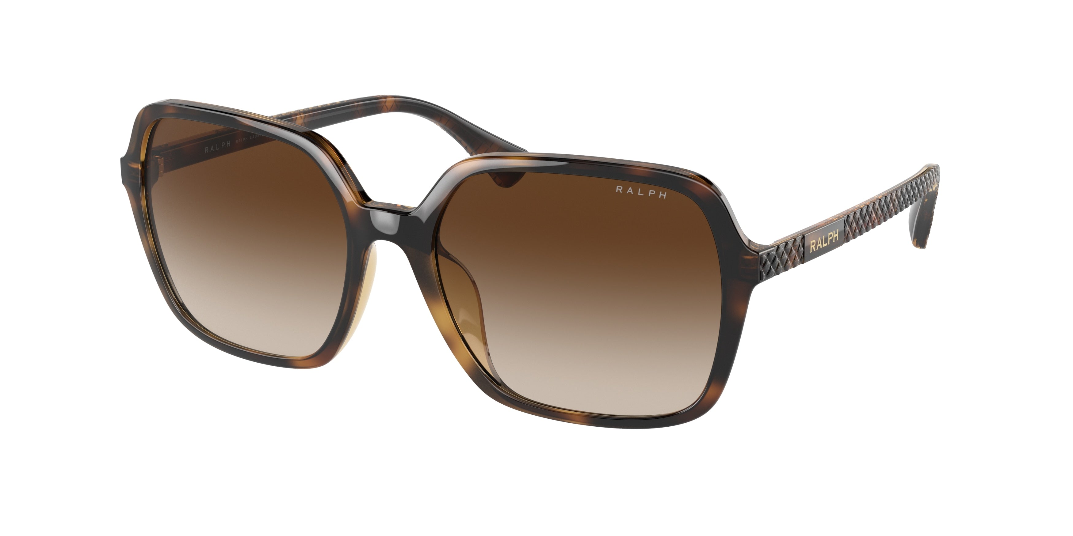 Ralph RA5291U Pillow Sunglasses  500313-Shiny Dark Havana 56-140-17 - Color Map Tortoise
