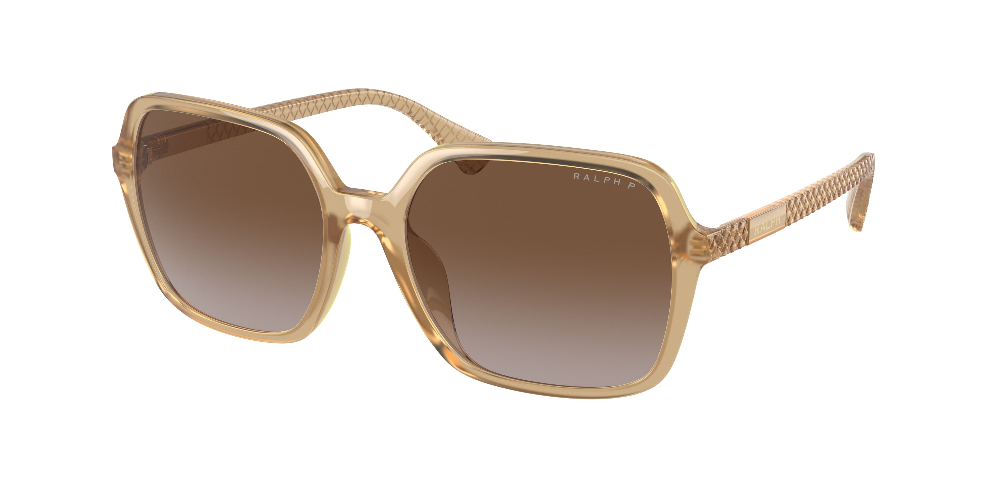 Ralph RA5291U Pillow Sunglasses  6004T5-Shiny Transparent Beige 56-140-17 - Color Map Beige