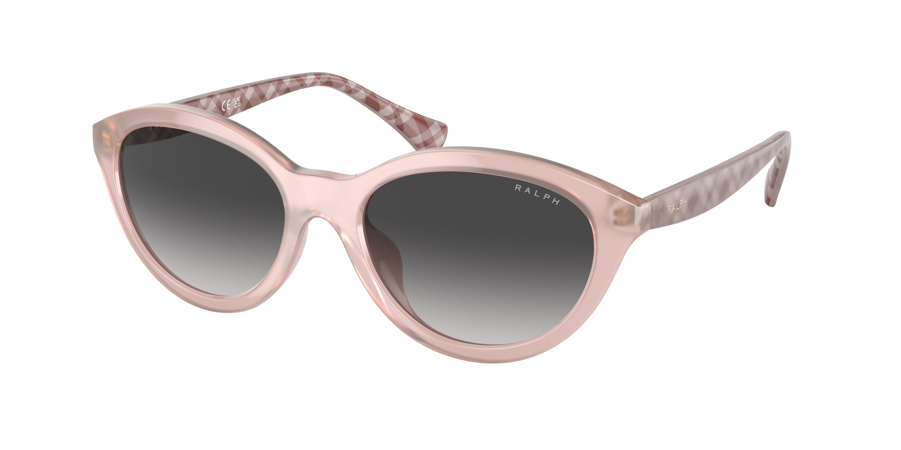 Ralph RA5295U Oval Sunglasses  60068G-Shiny Opal Rose 54-145-18 - Color Map Pink