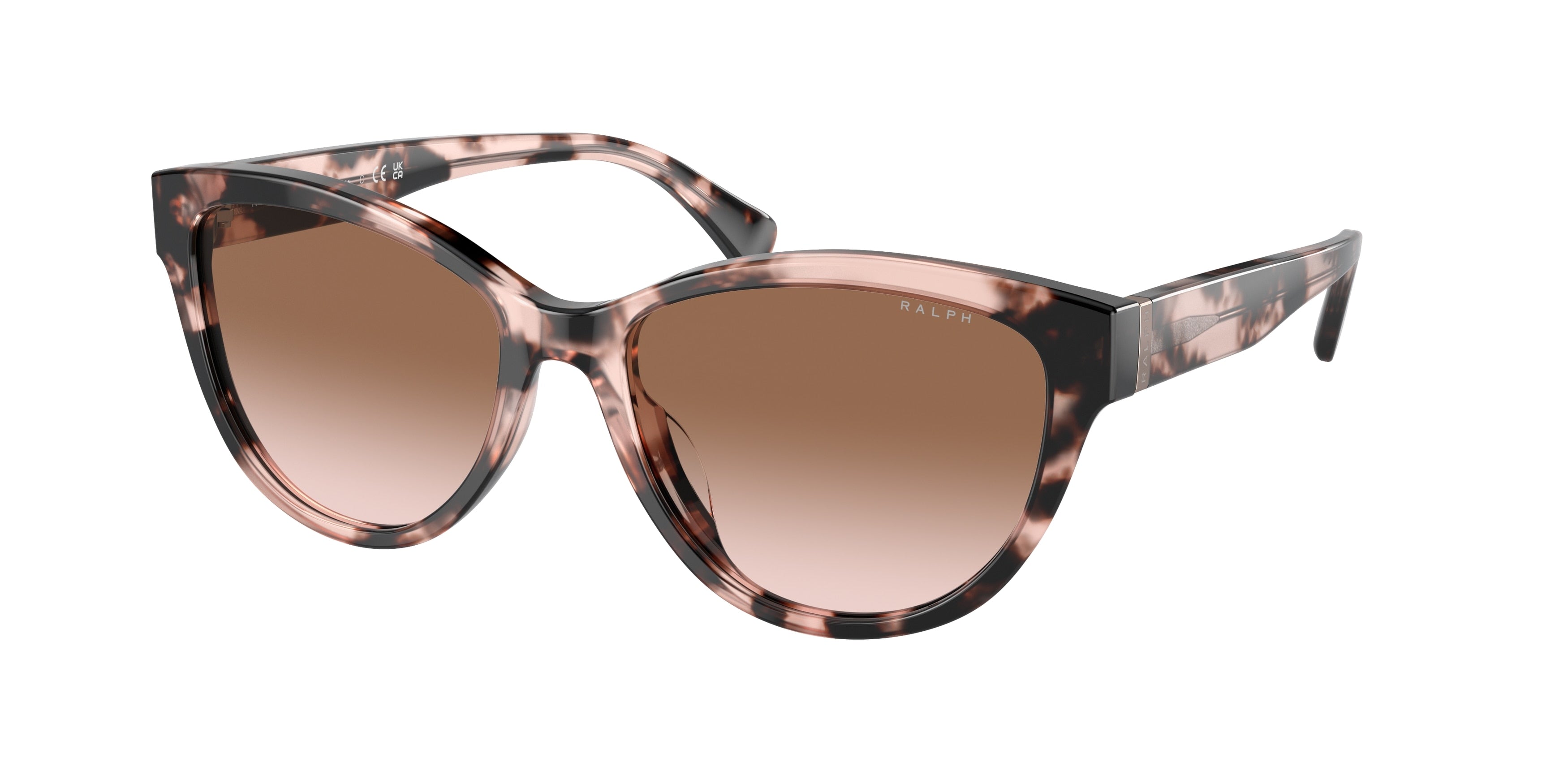 Ralph RA5299U Oval Sunglasses  605813-Shiny Pink Havana 56-145-17 - Color Map Pink