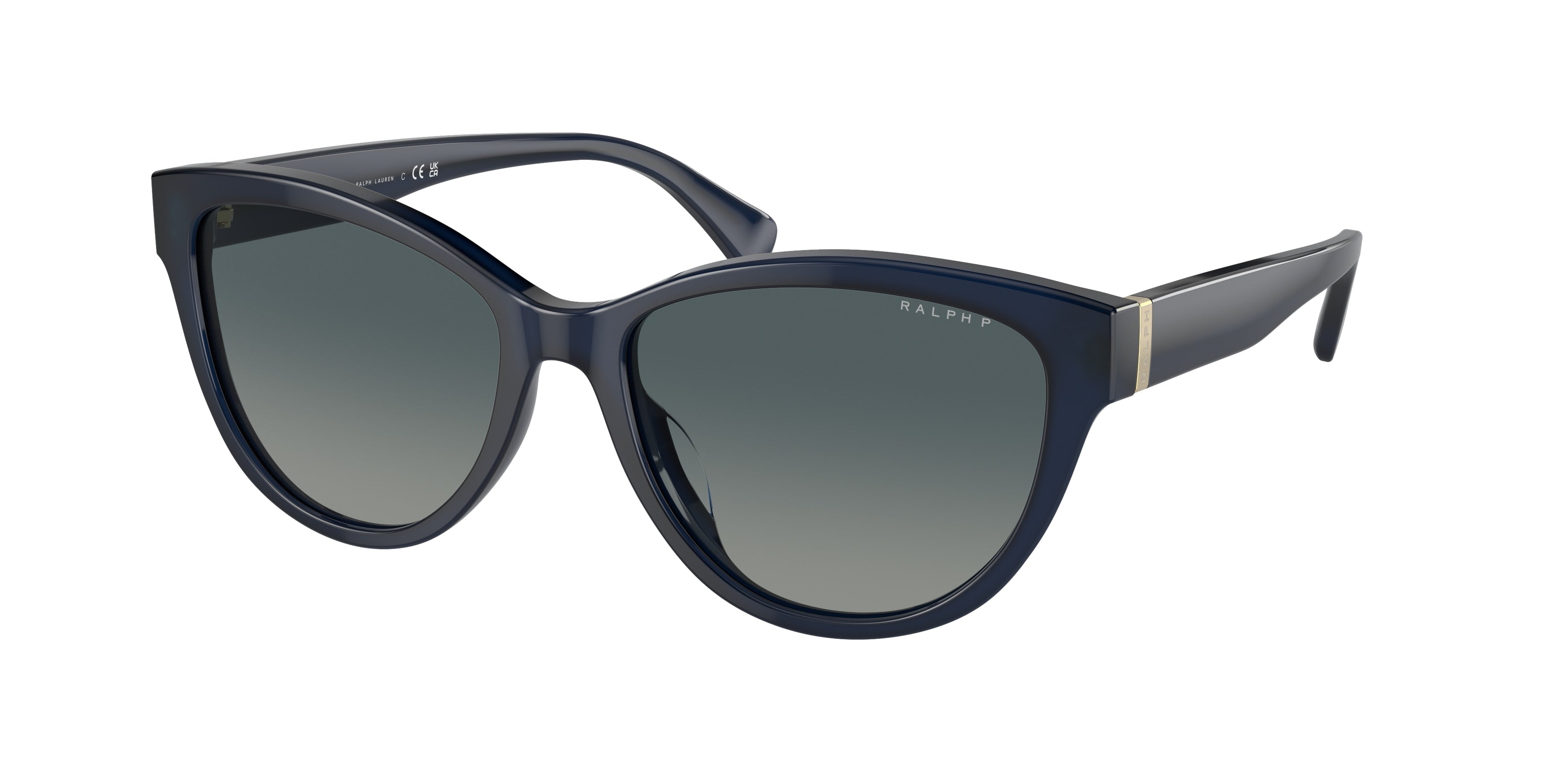 Ralph RA5299U Oval Sunglasses  60594U-Shiny Opal Blue 56-145-17 - Color Map Blue
