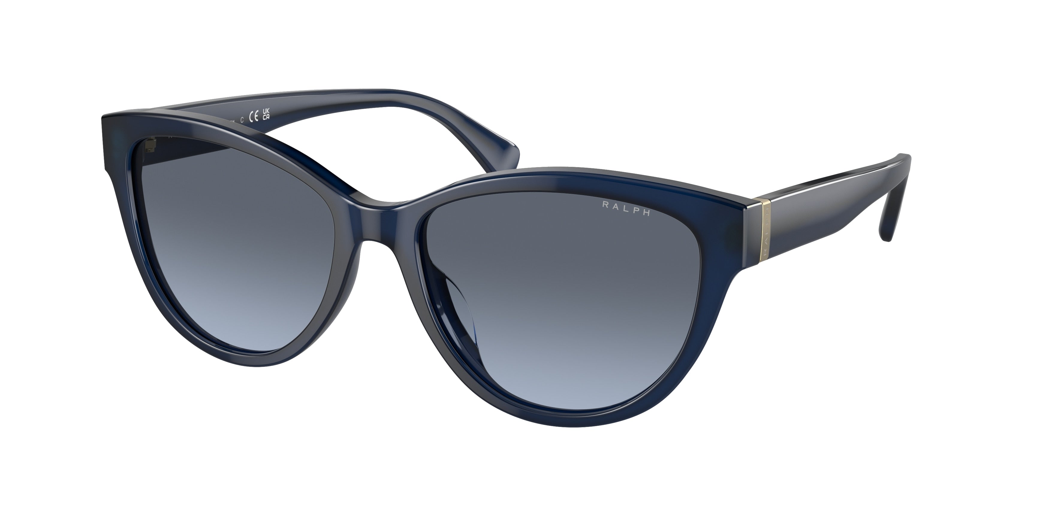 Ralph RA5299U Oval Sunglasses  60598F-Shiny Opal Blue 56-145-17 - Color Map Blue