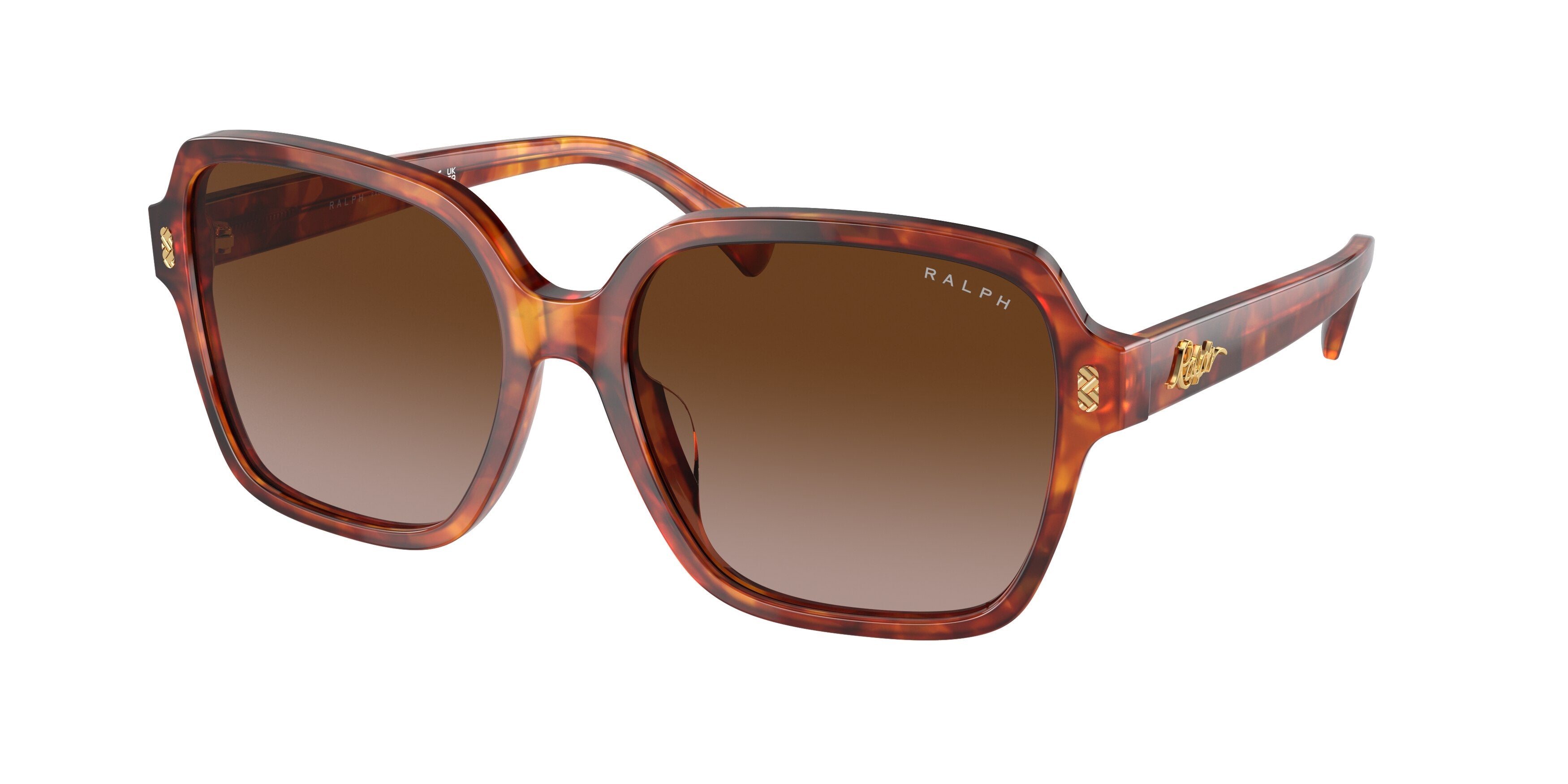 Ralph RA5304U Square Sunglasses  601113-Orange Havana 57-145-16 - Color Map Tortoise