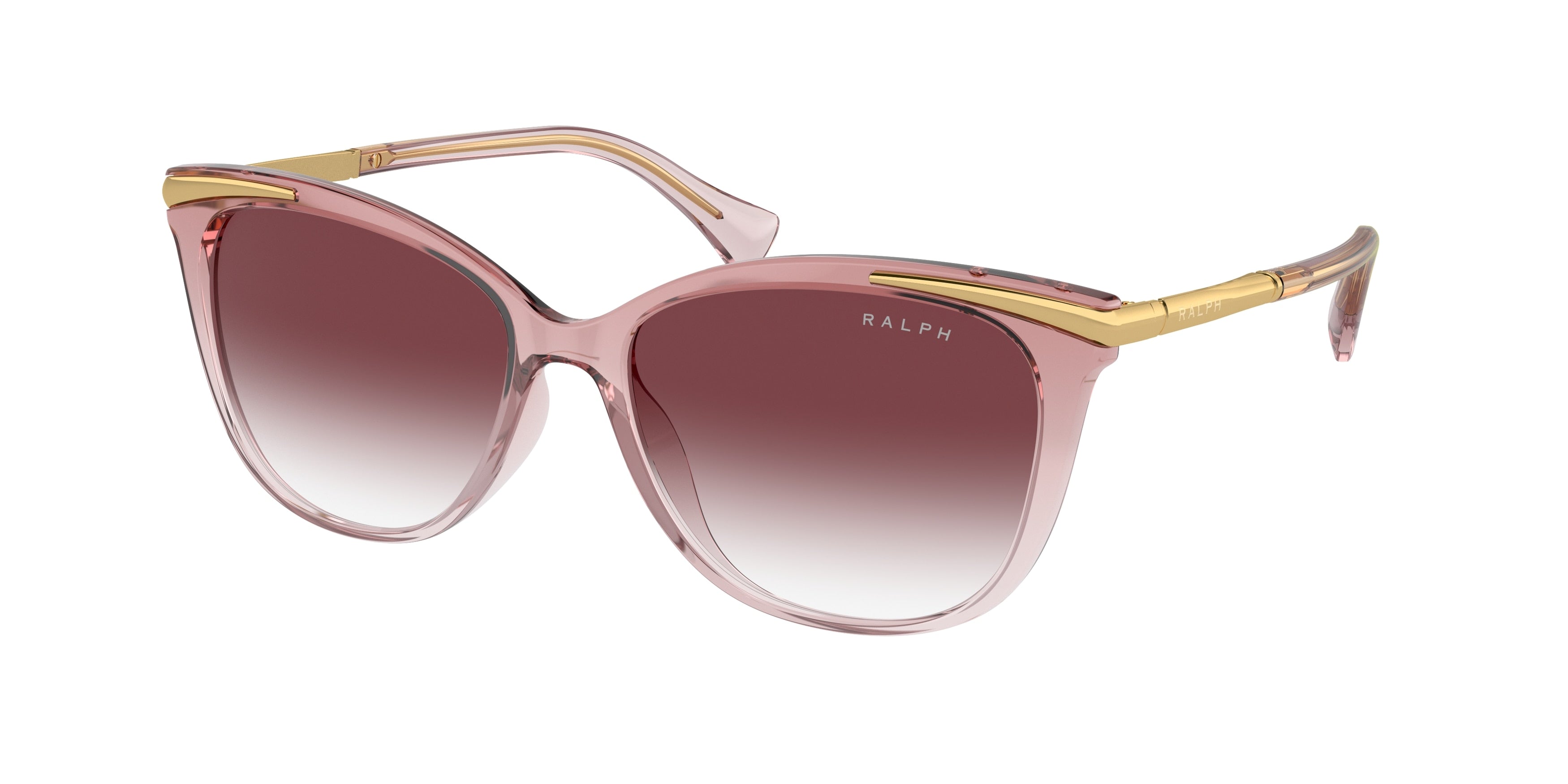 Ralph RA5309U Square Sunglasses  61258H-Transparent Light Rose 55-140-16 - Color Map Pink