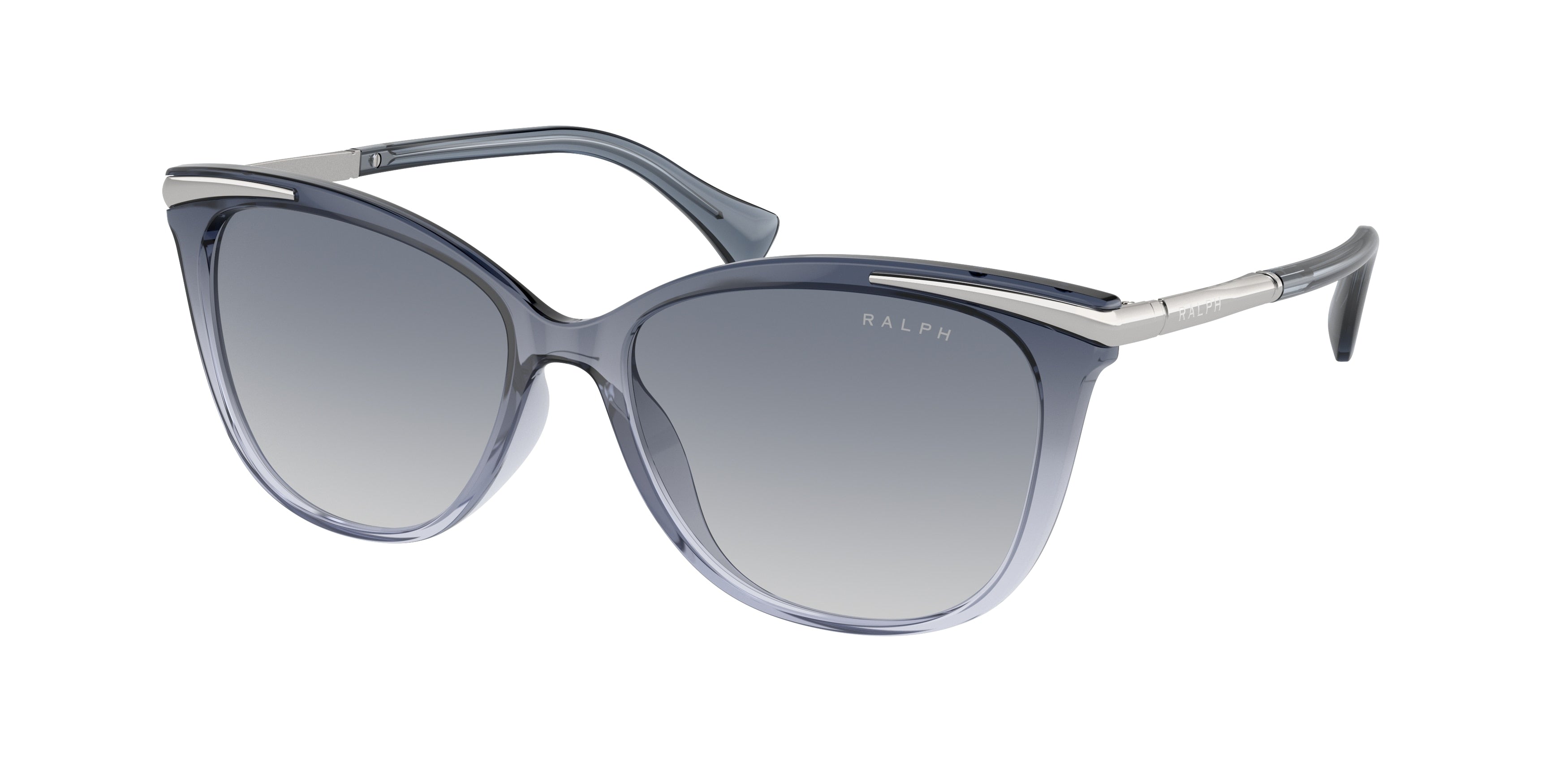 Ralph RA5309U Square Sunglasses  615035-Transparent Blue Varnish 55-140-16 - Color Map Blue