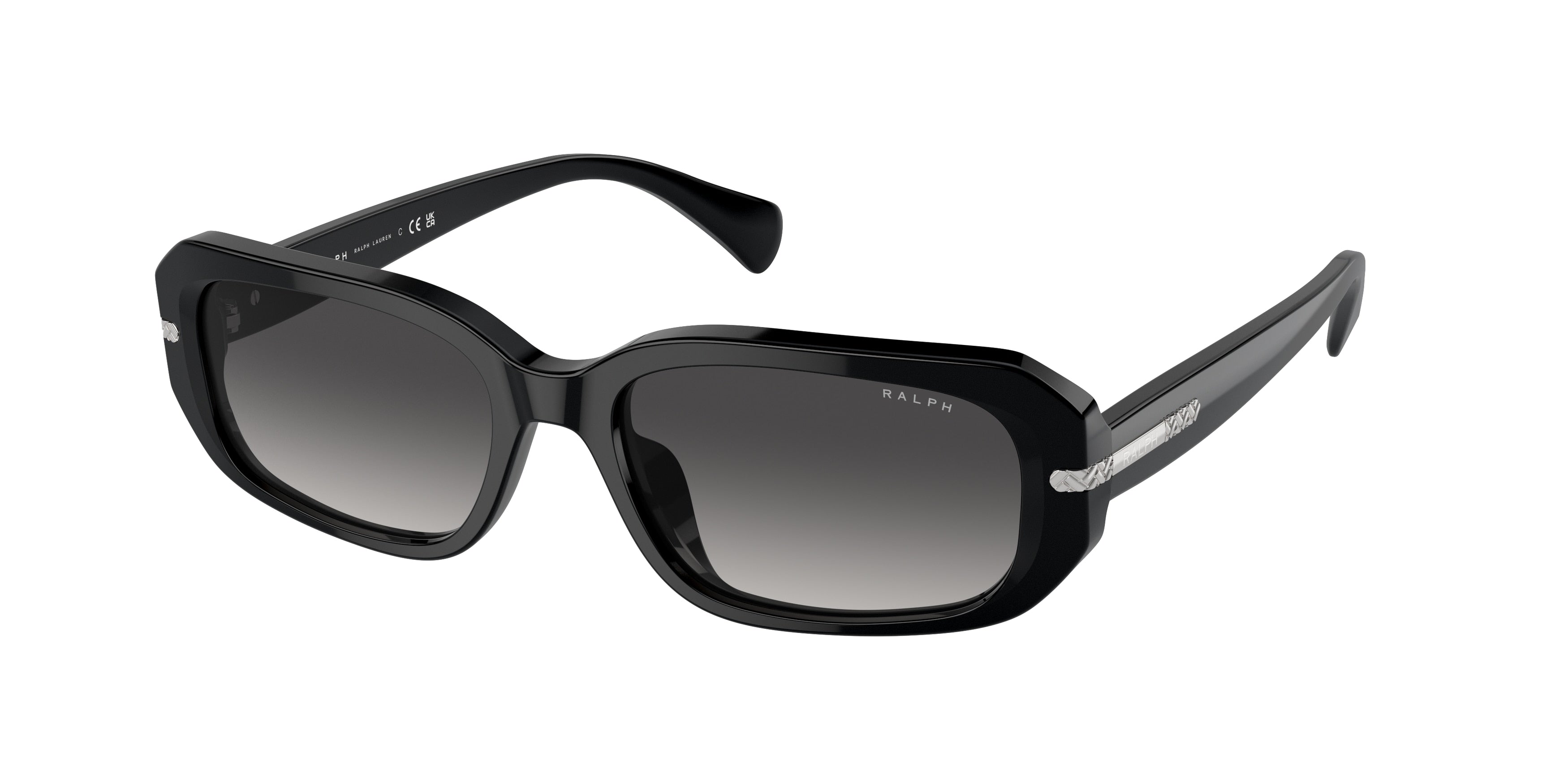Ralph RA5311U Oval Sunglasses  50018G-Shiny Black 54-145-17 - Color Map Black