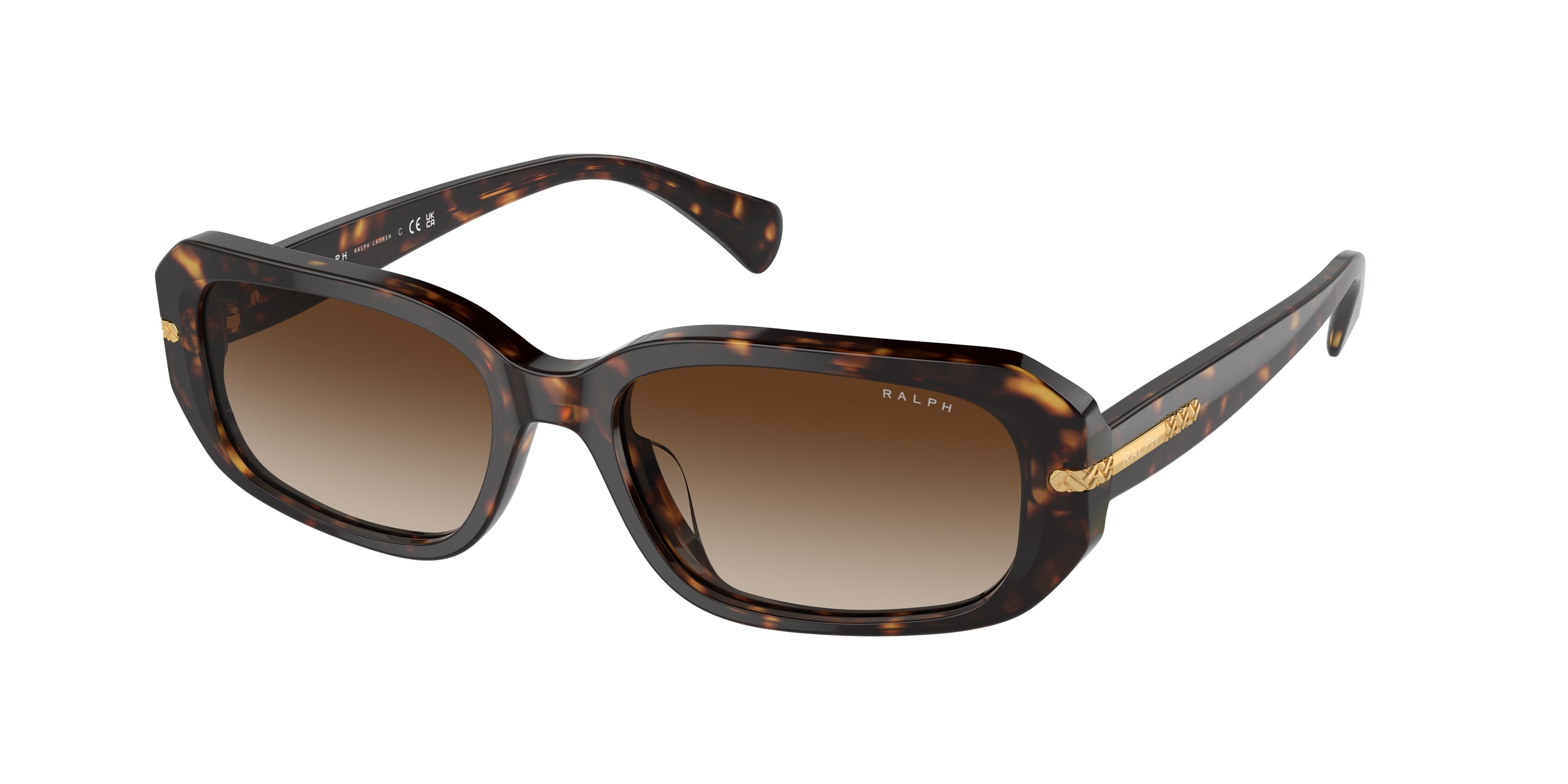 Ralph RA5311U Oval Sunglasses  500313-Shiny Dark Havana 54-145-17 - Color Map Tortoise