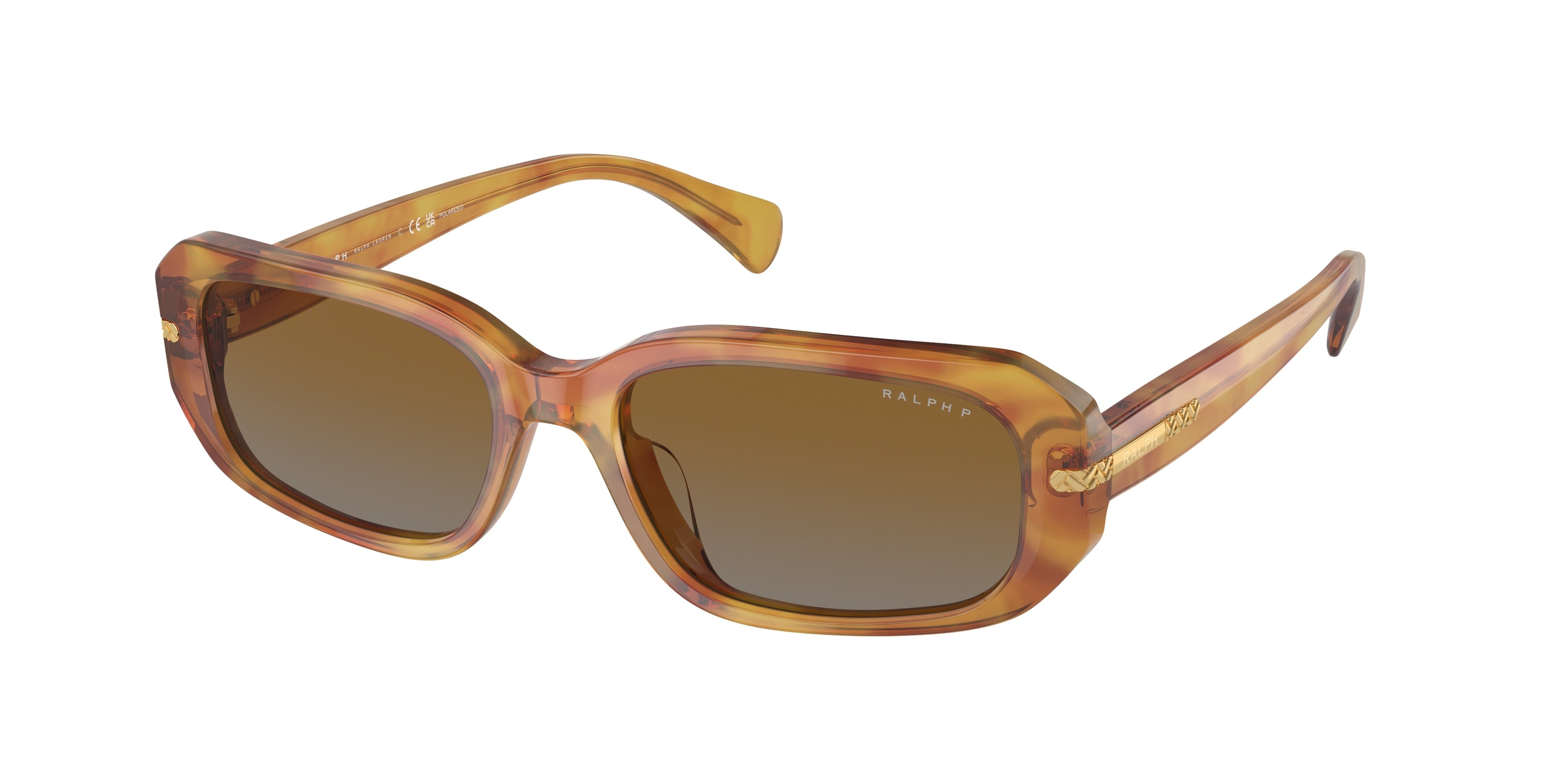 Ralph RA5311U Oval Sunglasses  6151T5-Shiny Honey Havana 54-145-17 - Color Map Brown