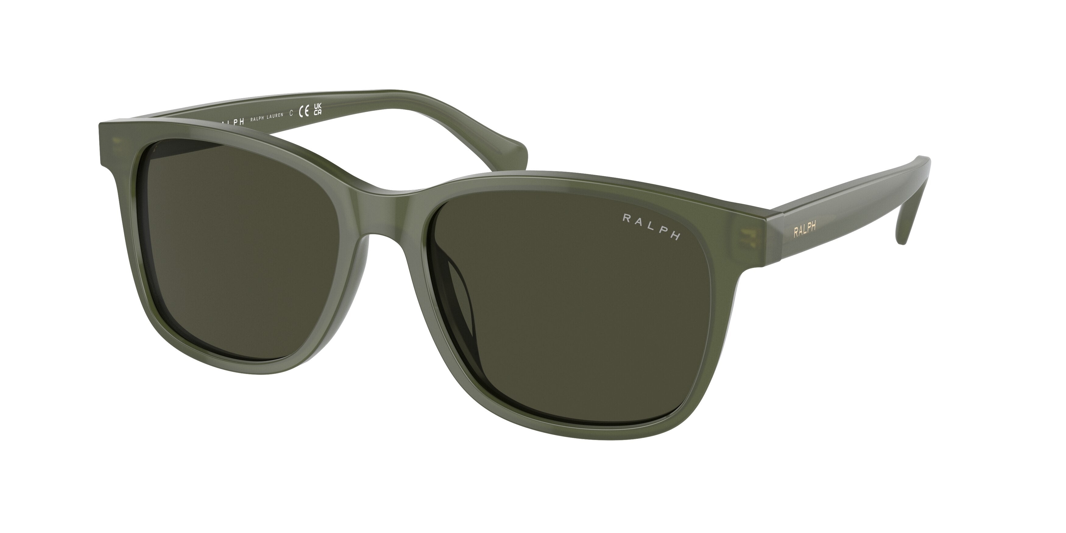Ralph RA5313U Oval Sunglasses  615982-Shiny Opal Green 56-145-17 - Color Map Green