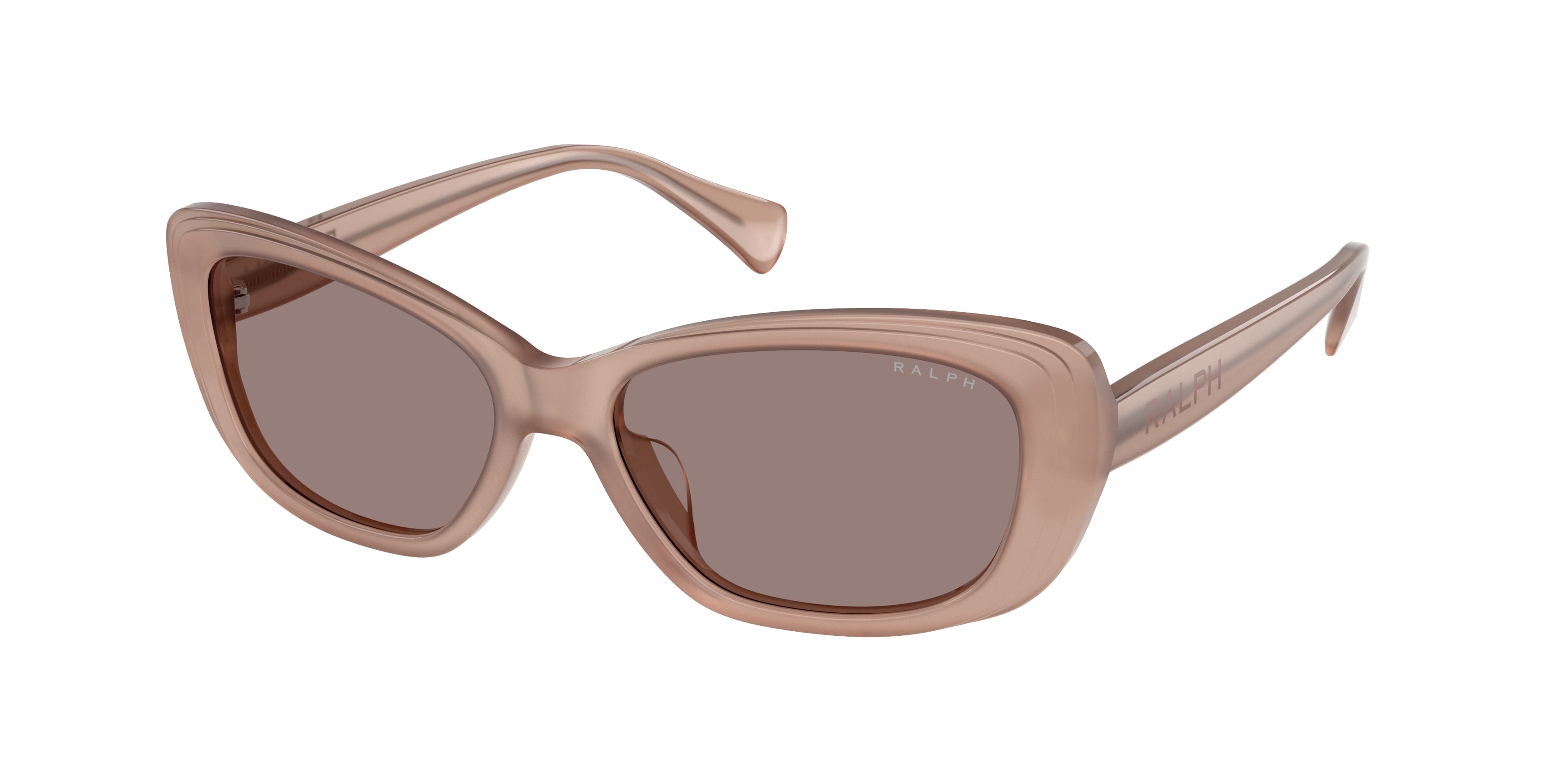 Ralph RA5322U Rectangle Sunglasses  61147N-Shiny Opalescent Rose 55-145-16 - Color Map Pink