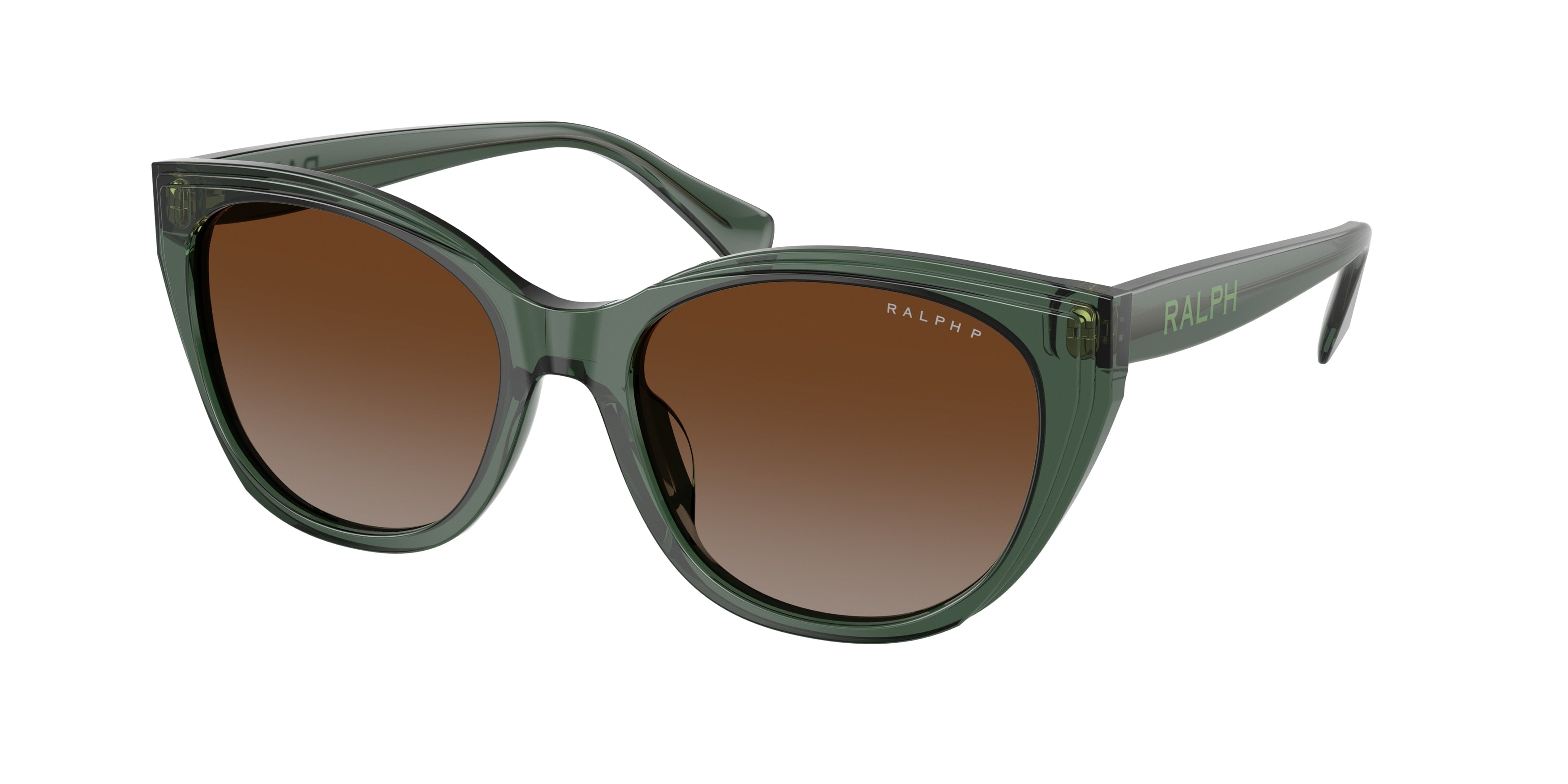 Ralph RA5324U Square Sunglasses  6206T5-Shiny Transparent Green 56-145-18 - Color Map Green