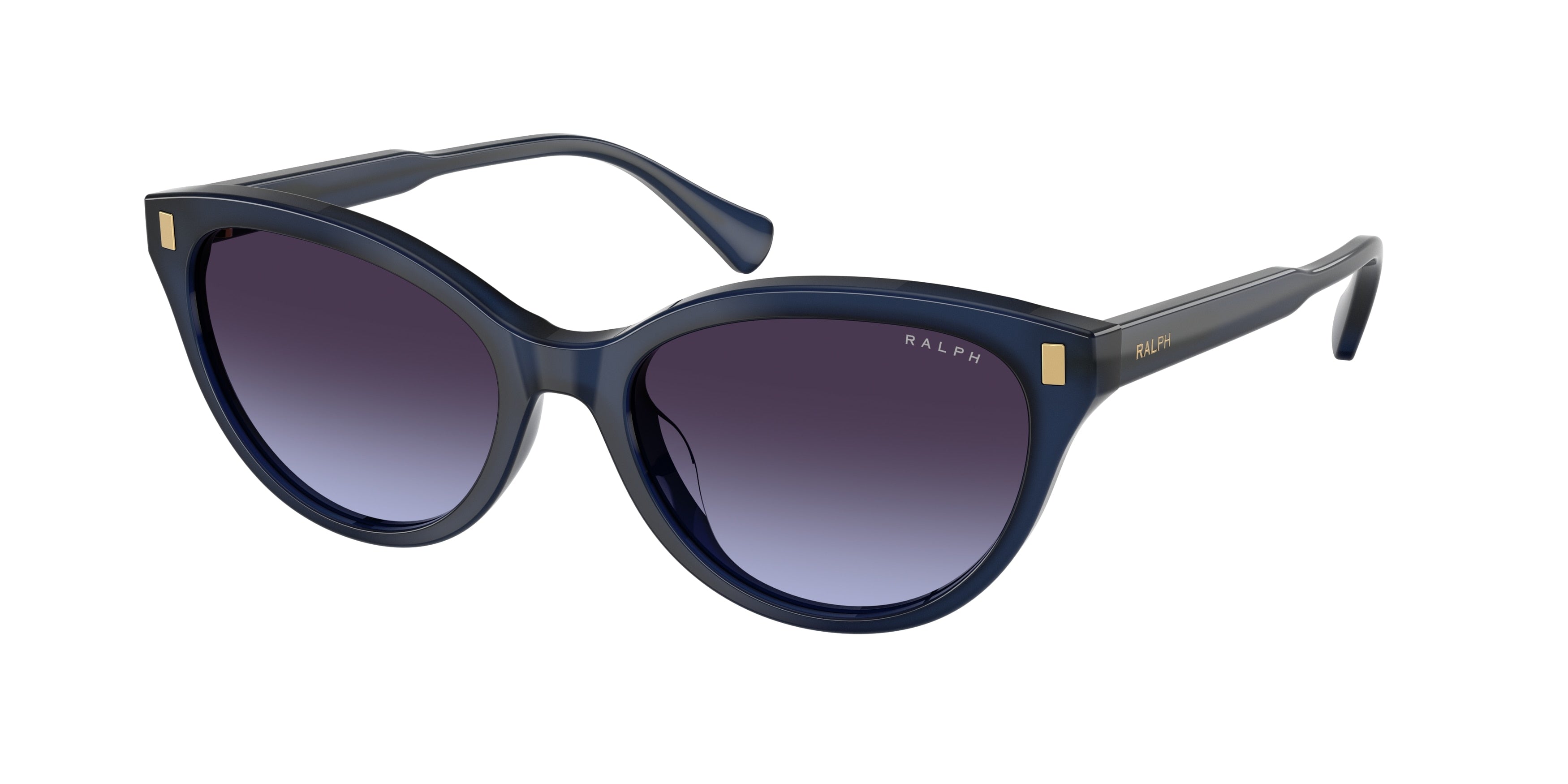 Ralph RA5326U Cat Eye Sunglasses  60594Q-Shiny Opalescent Blue 55-145-17 - Color Map Blue