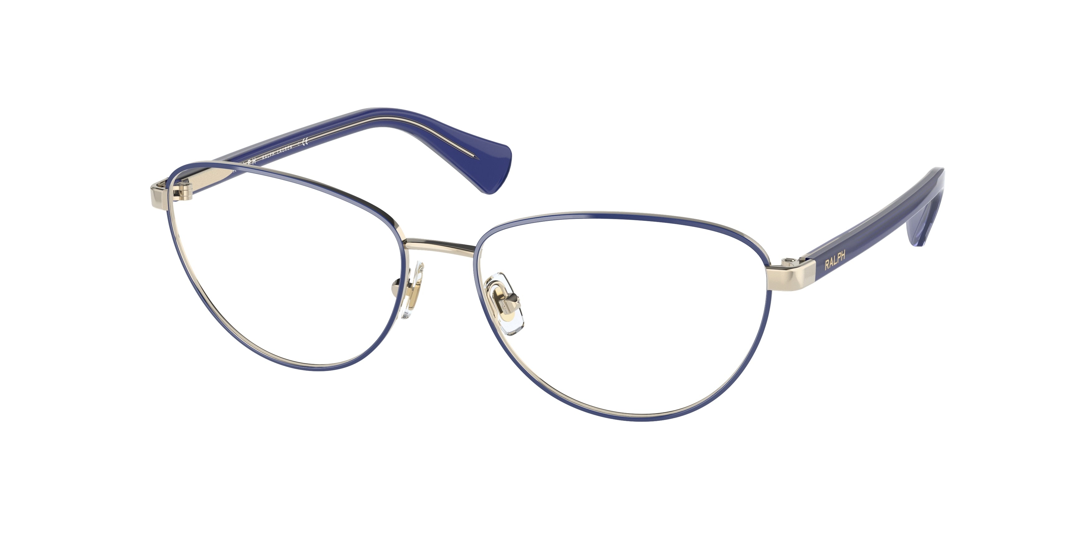 Ralph RA6049 Cat Eye Eyeglasses  9428-Shiny Pale Gold 55-135-15 - Color Map Gold