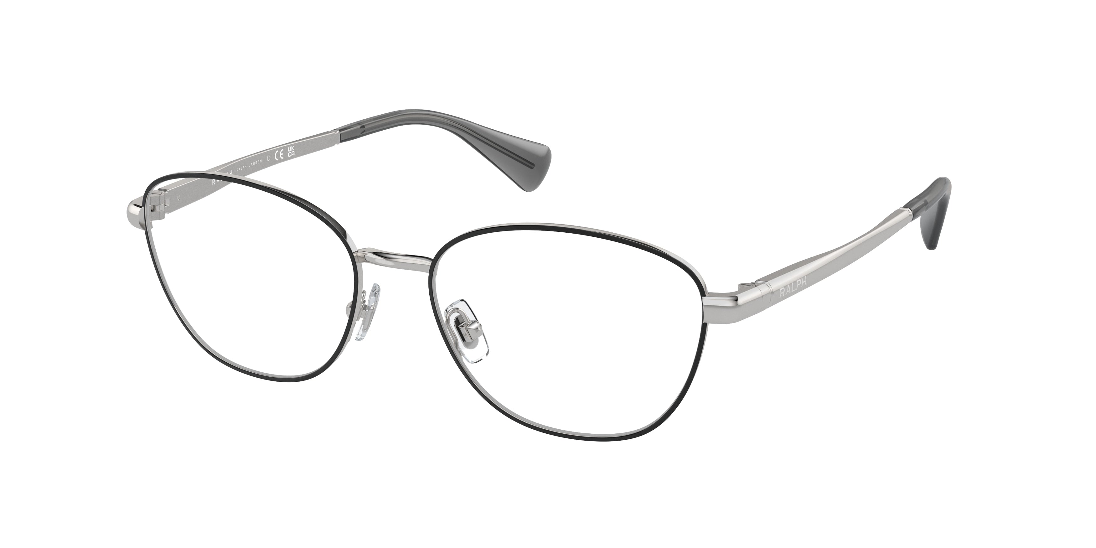 Ralph RA6057 Oval Eyeglasses  9461-Shiny Silver 54-145-16 - Color Map Silver